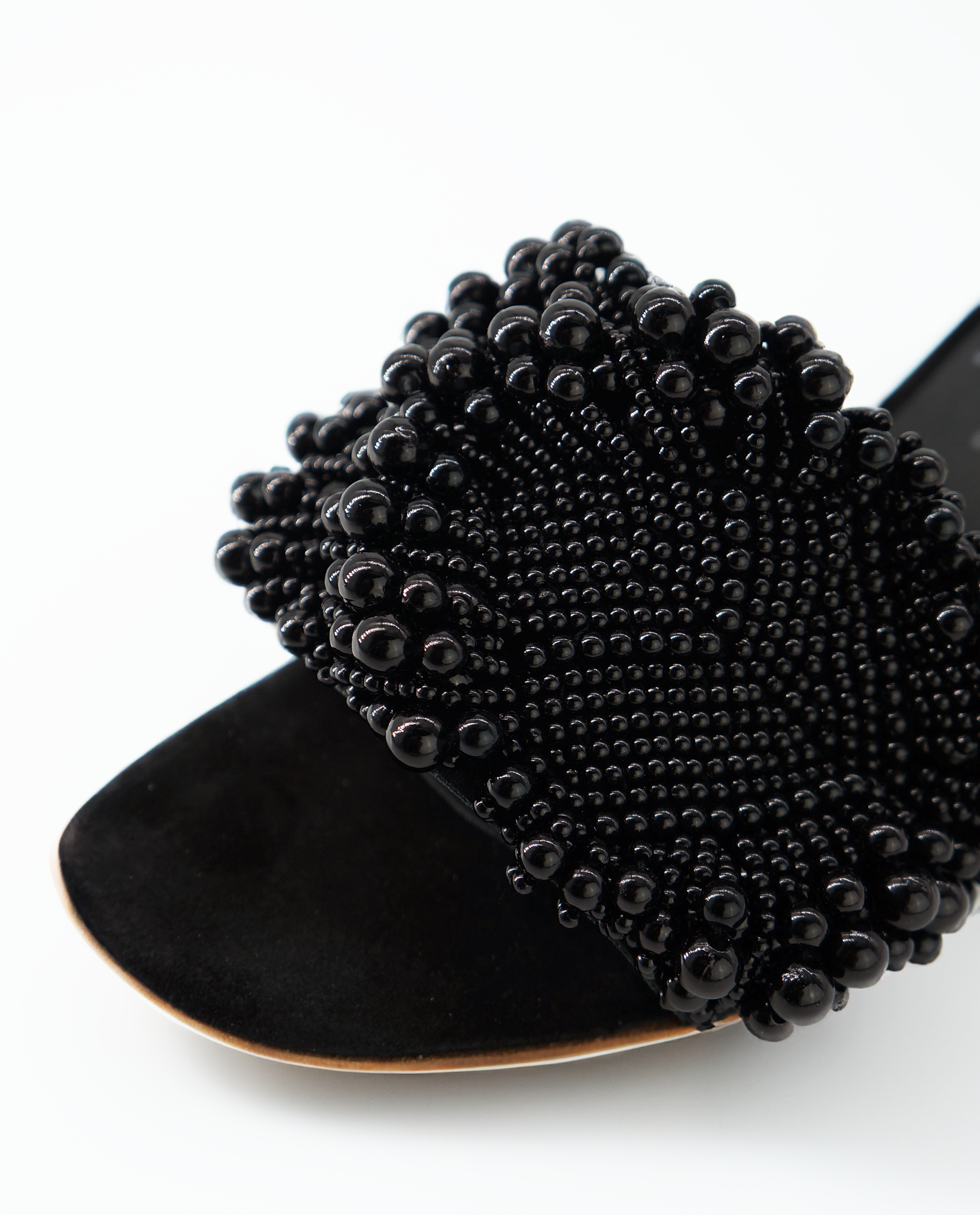 NUR ITALY Antonella Black Pearl Mule, color, BLACK