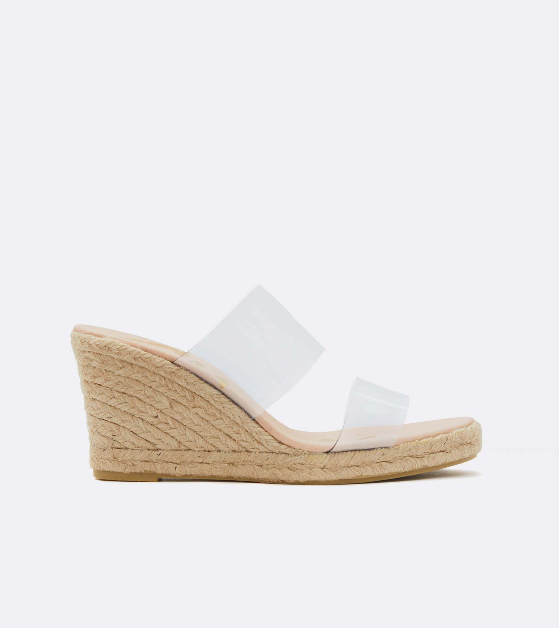 The Carmen - Clear Strap Wedge Sandals