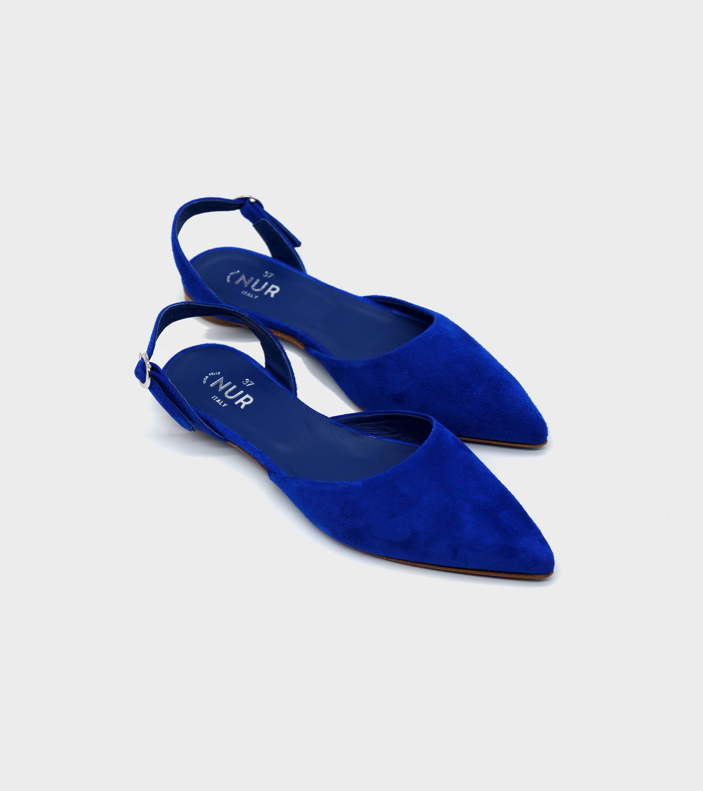 The Sofia - Suede Leather Slingback Flats