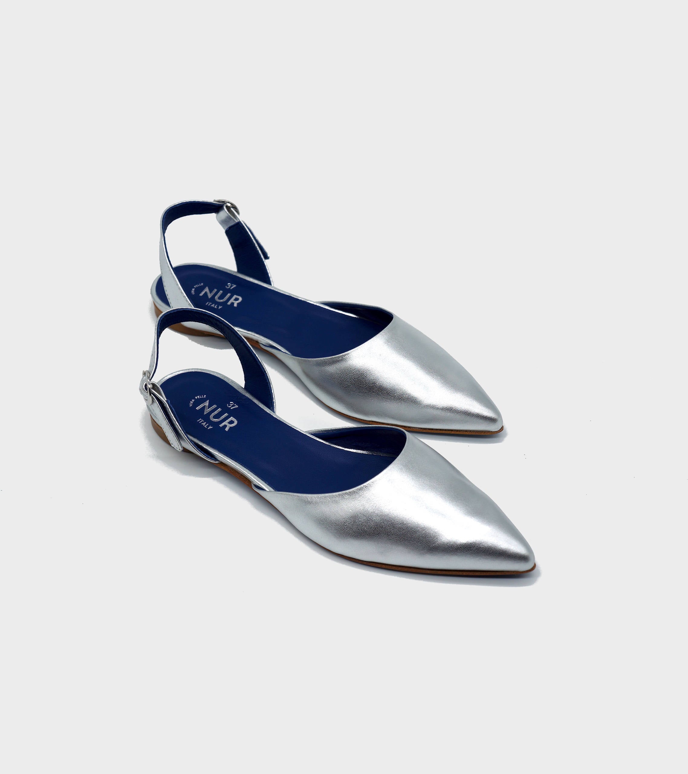 The Sofia - Laminato Leather Slingback Flats