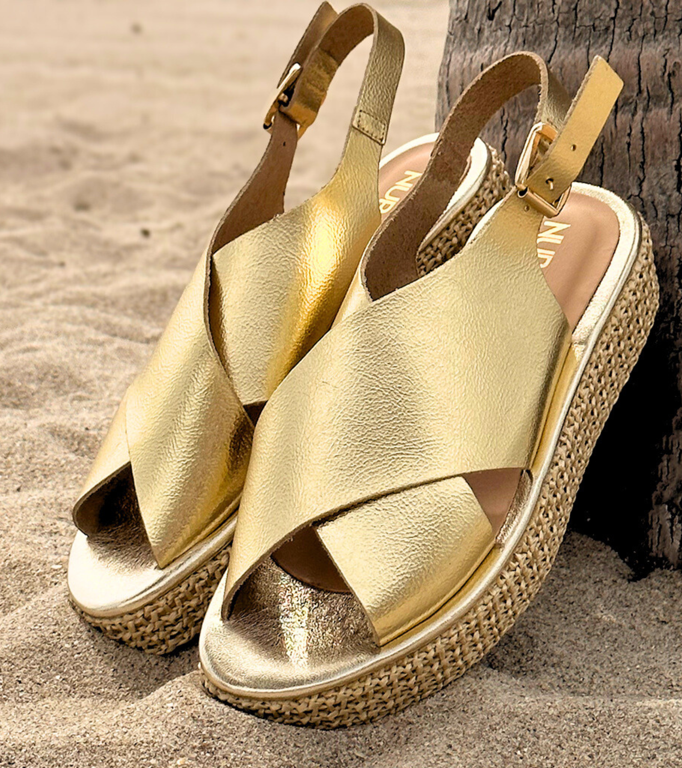 The Vittoria - Laminato Leather Platform Sandals