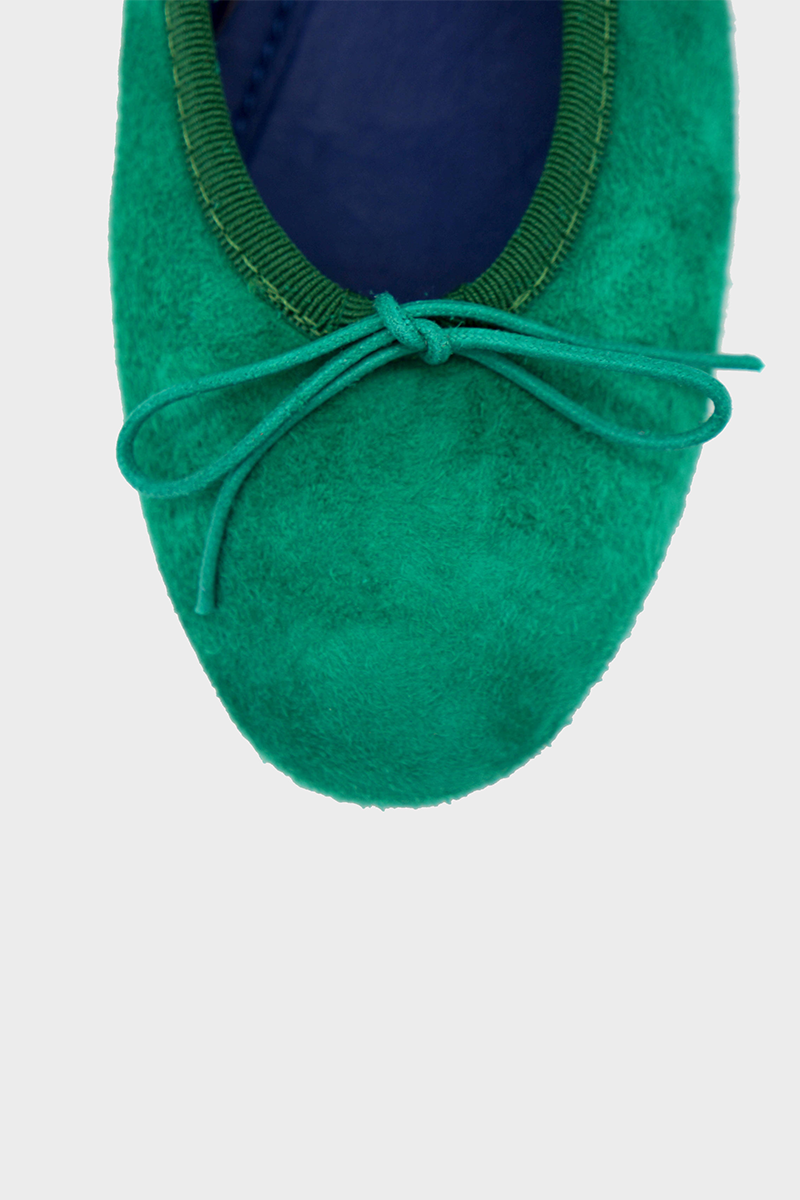 NUR ITALY Renata Suede Ballerina Flat, color, EMERALD GREEN #color_torino emerald