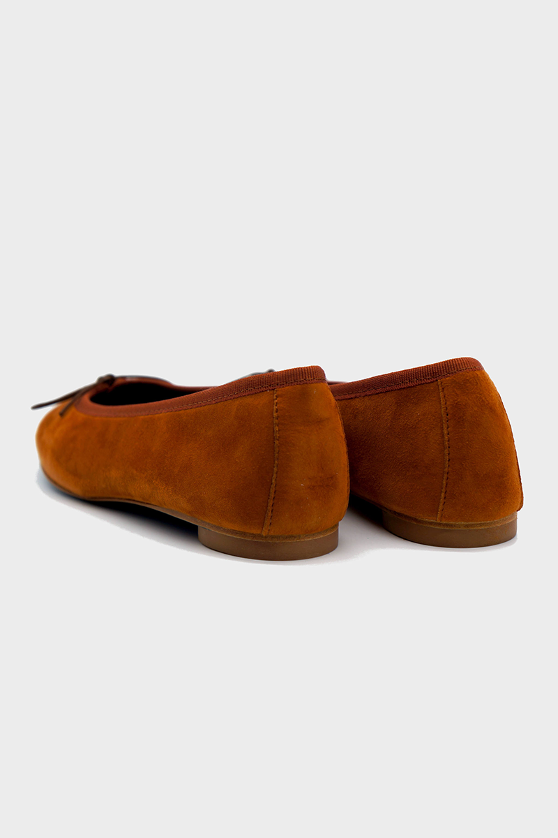 NUR ITALY Renata Suede Ballerina Flat, color, TAN #color_palermo tan