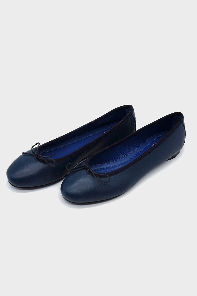 NUR ITALY, Renata Nappa Ballerina Flat, color, NAVY BLUE #color_perugia navy