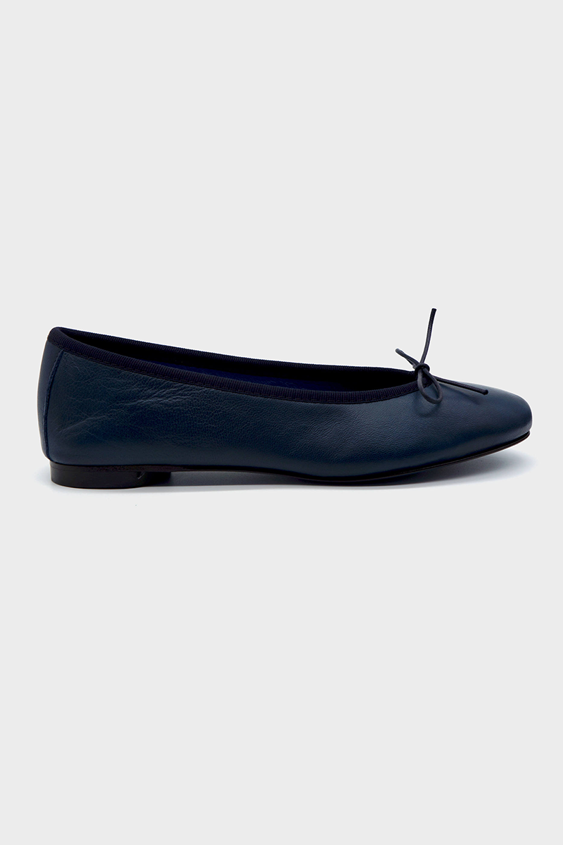 NUR ITALY, Renata Nappa Ballerina Flat, color, NAVY BLUE #color_perugia navy