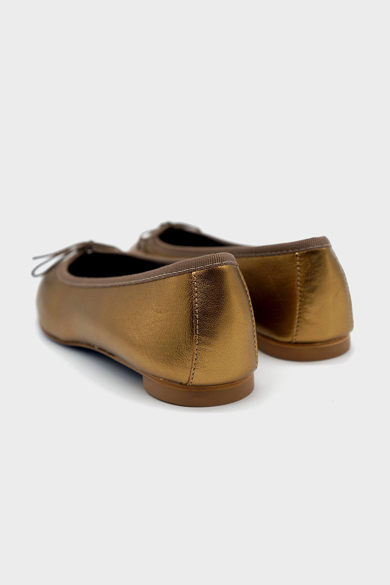 NUR ITALY Renata Metallic Ballerina Flat, color, BRONZE #color_siena bronze