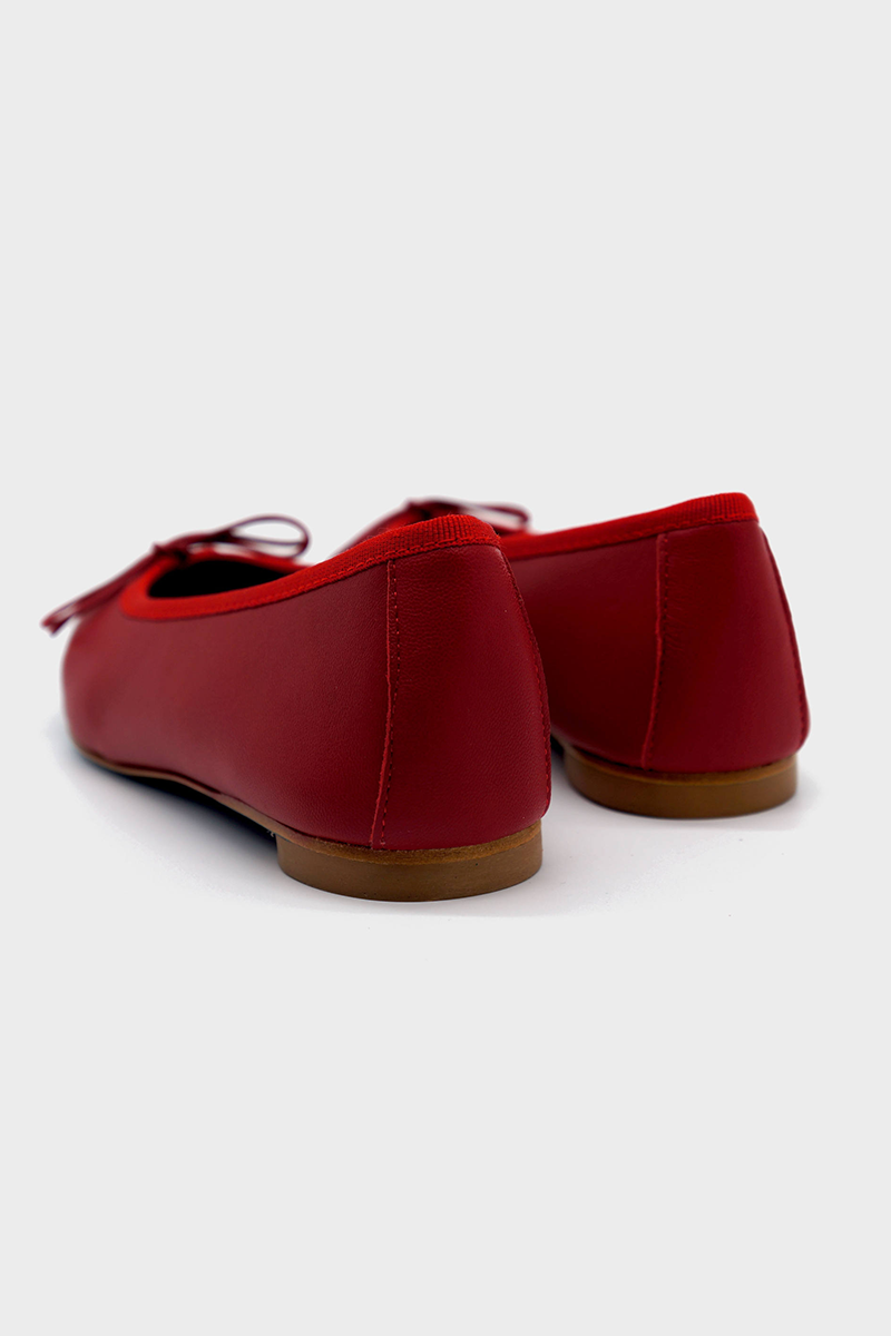 NUR ITALY, Renata Nappa Ballerina Flat, color, RED #color_varese fire