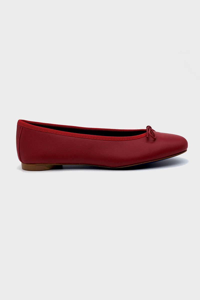 NUR ITALY, Renata Nappa Ballerina Flat, color, RED #color_varese fire