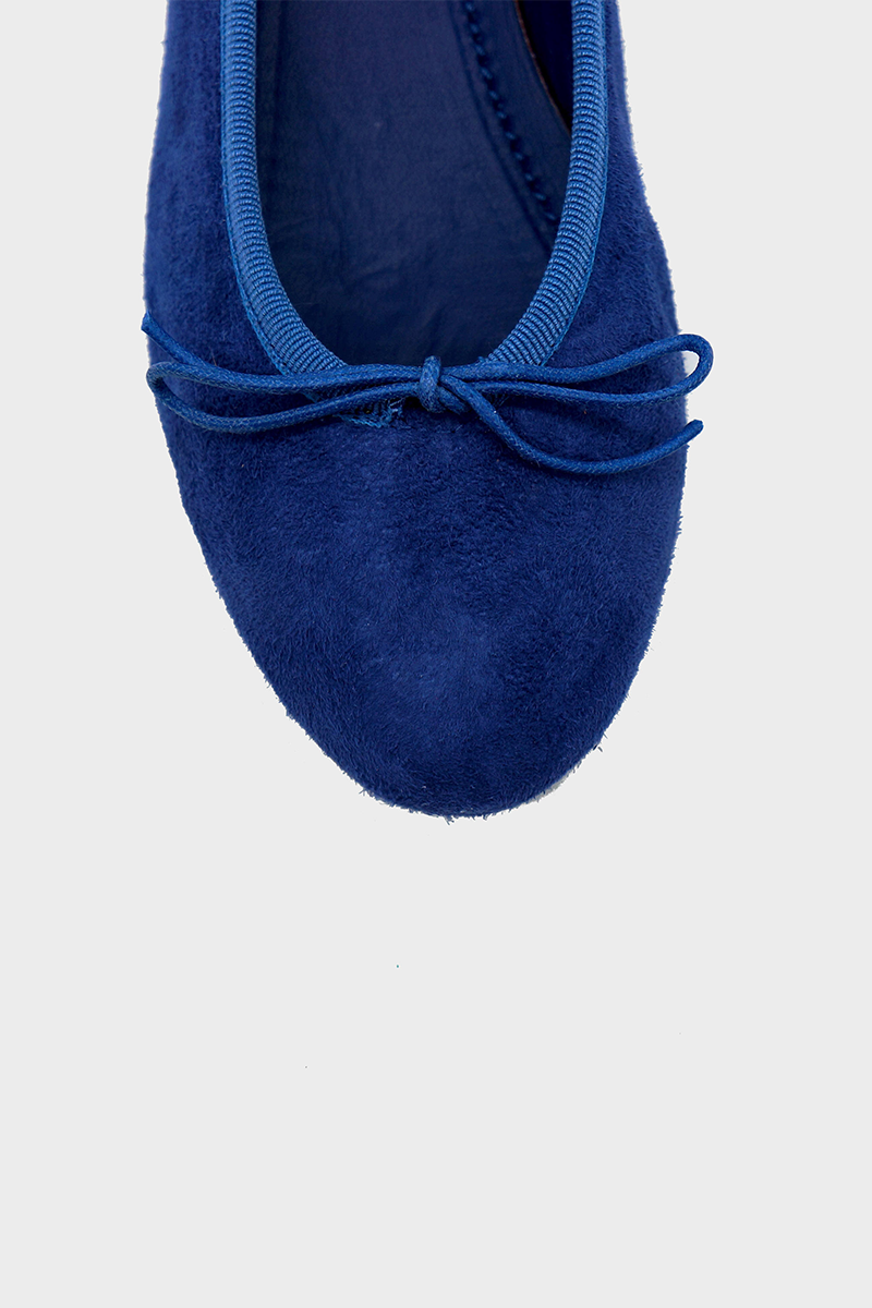 NUR ITALY Renata Suede Ballerina Flat, color, NAVY BLUE #color_perugia navy