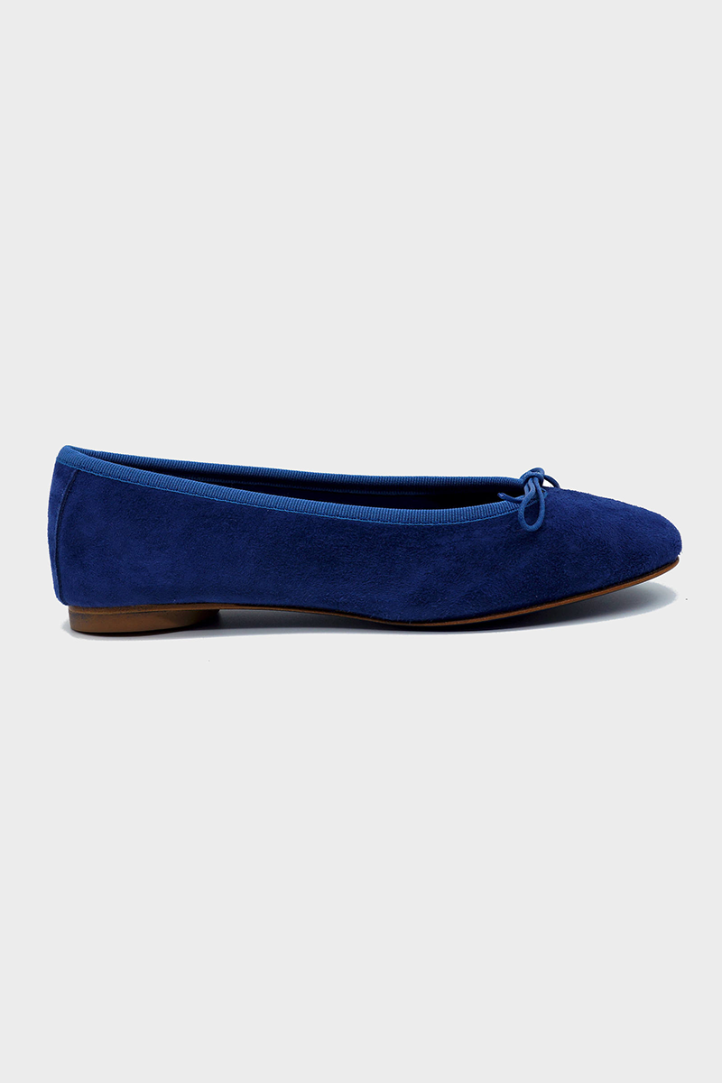 NUR ITALY Renata Suede Ballerina Flat, color, NAVY BLUE #color_perugia navy