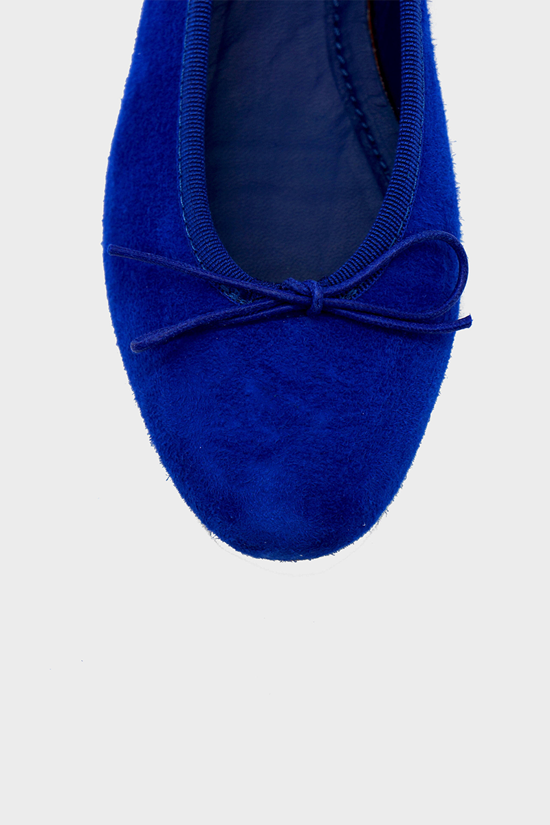 NUR ITALY Renata Suede Ballerina Flat, color, ROYAL BLUE #color_nur blue