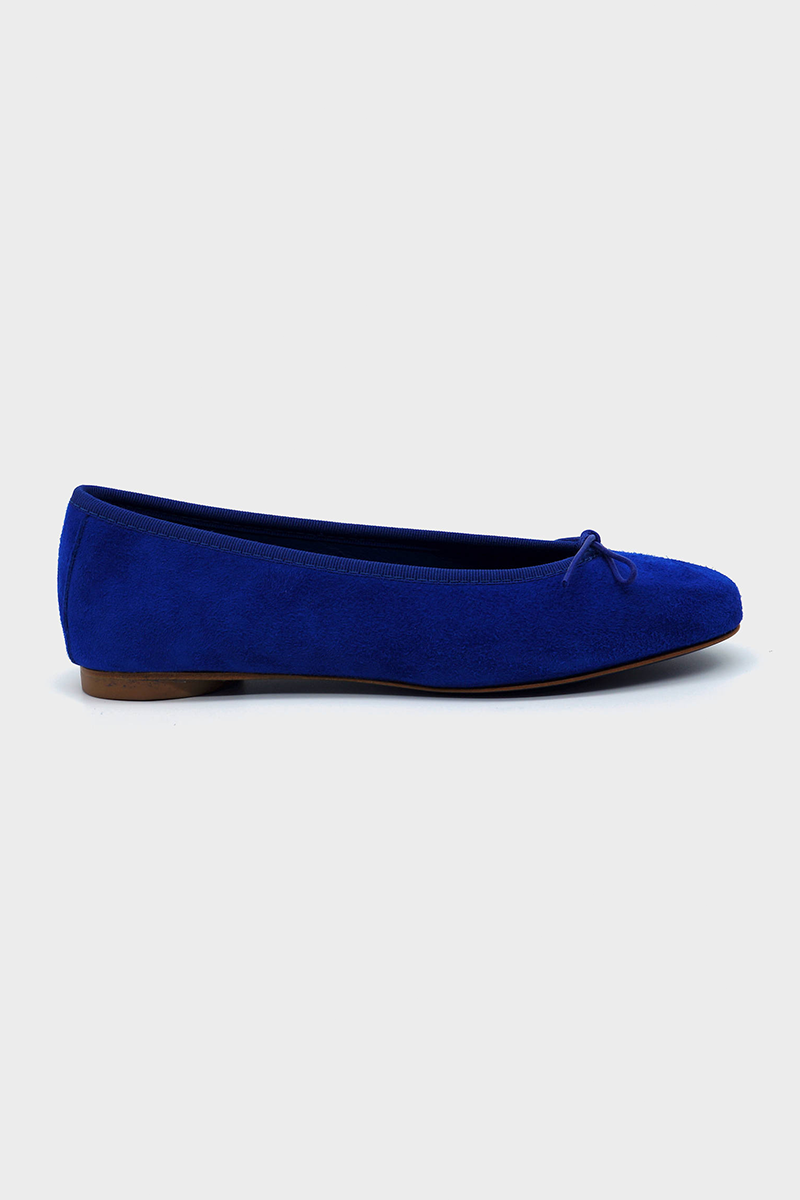 NUR ITALY Renata Suede Ballerina Flat, color, ROYAL BLUE #color_nur blue