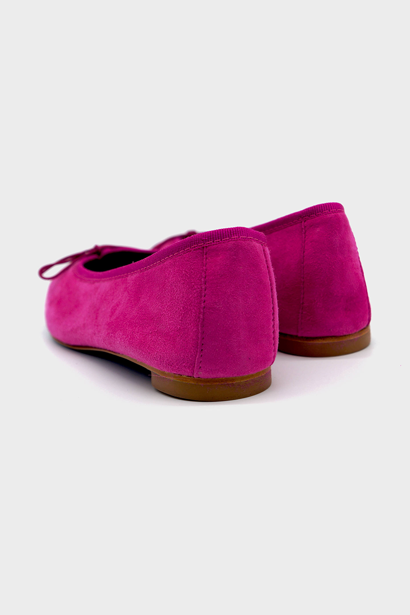 NUR ITALY Renata Suede Ballerina Flat, color, FUCHSIA #color_bari fuchsia