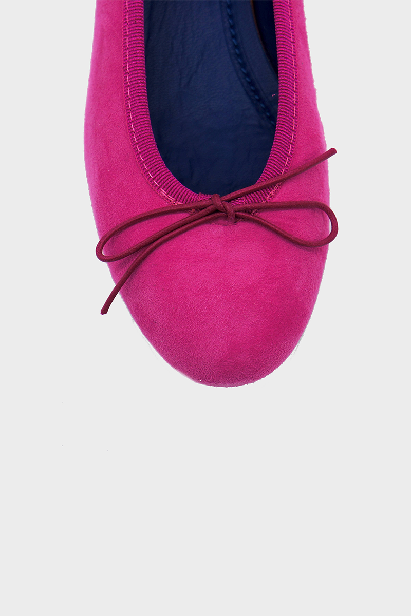 NUR ITALY Renata Suede Ballerina Flat, color, FUCHSIA #color_bari fuchsia