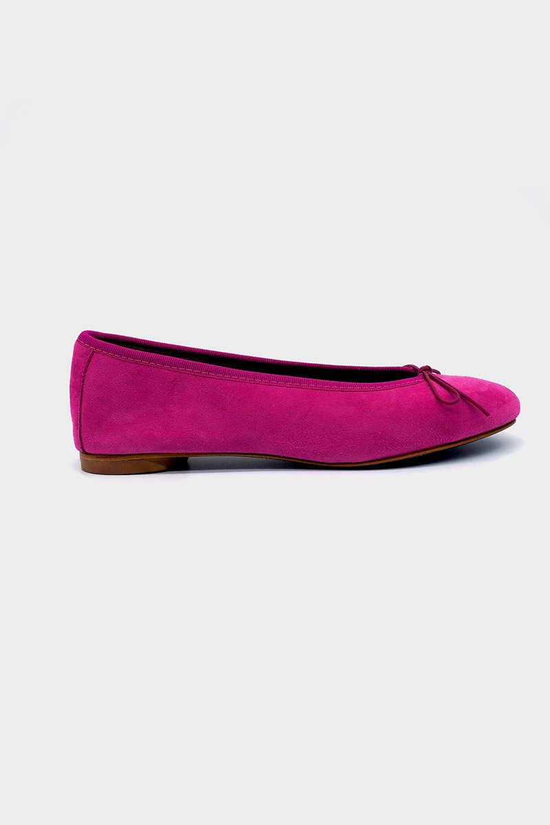 NUR ITALY Renata Suede Ballerina Flat, color, FUCHSIA #color_bari fuchsia