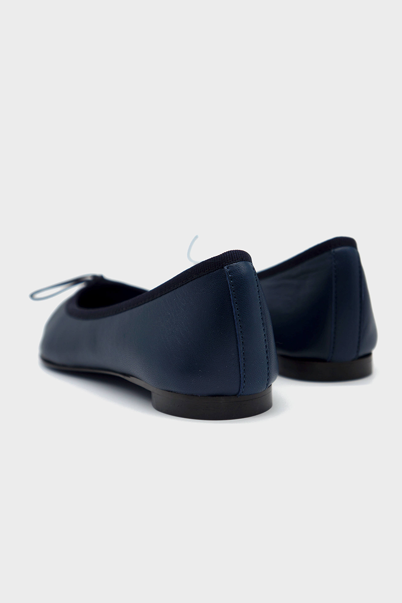 NUR ITALY Isabella Nappa Pointed-Toe Flat, color, NAVY #color_perugia navy