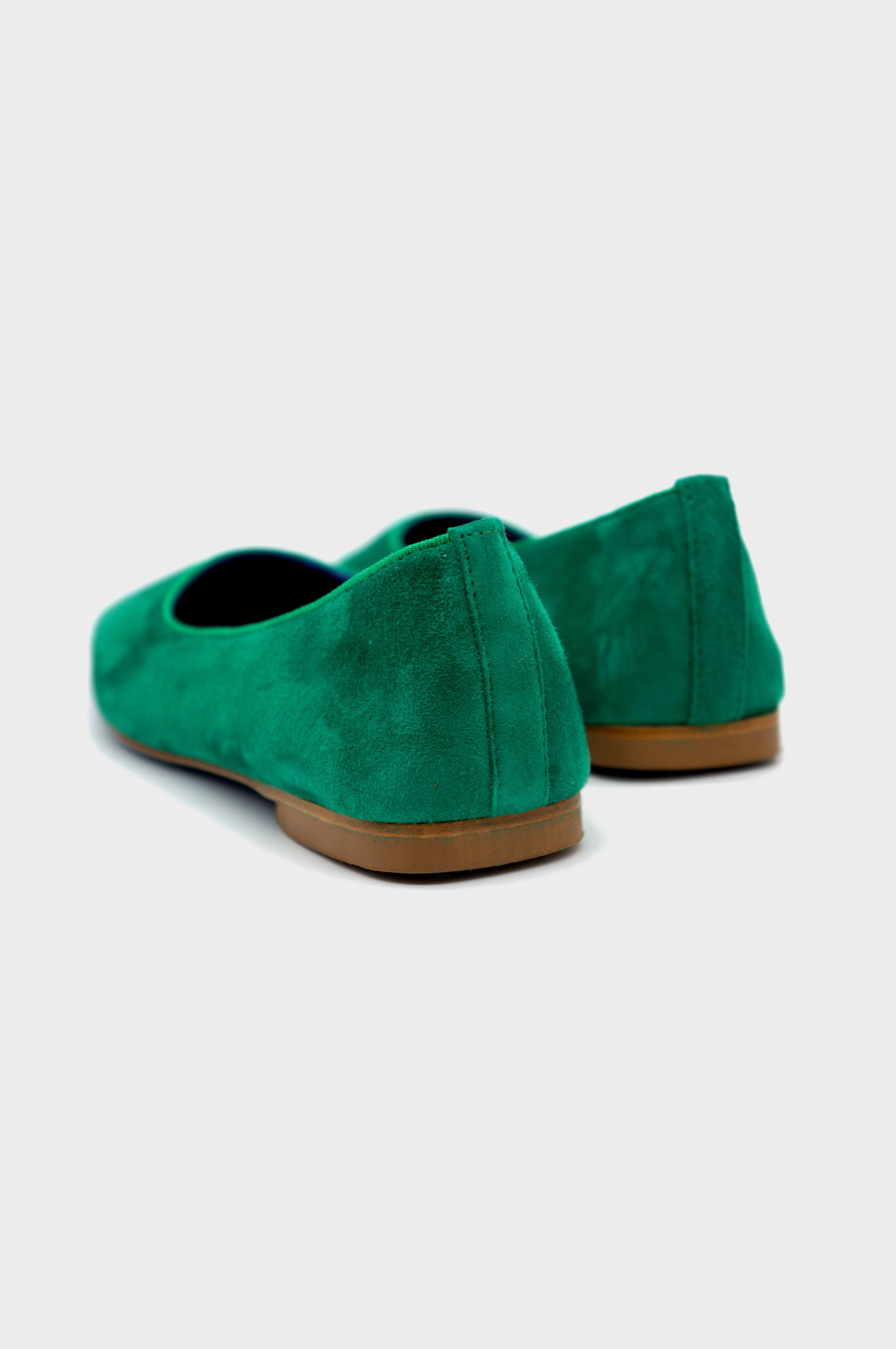 Back detail of Giulia Suede Ballerina Flat, Color, EMRALD GREEN #color_torino emerald