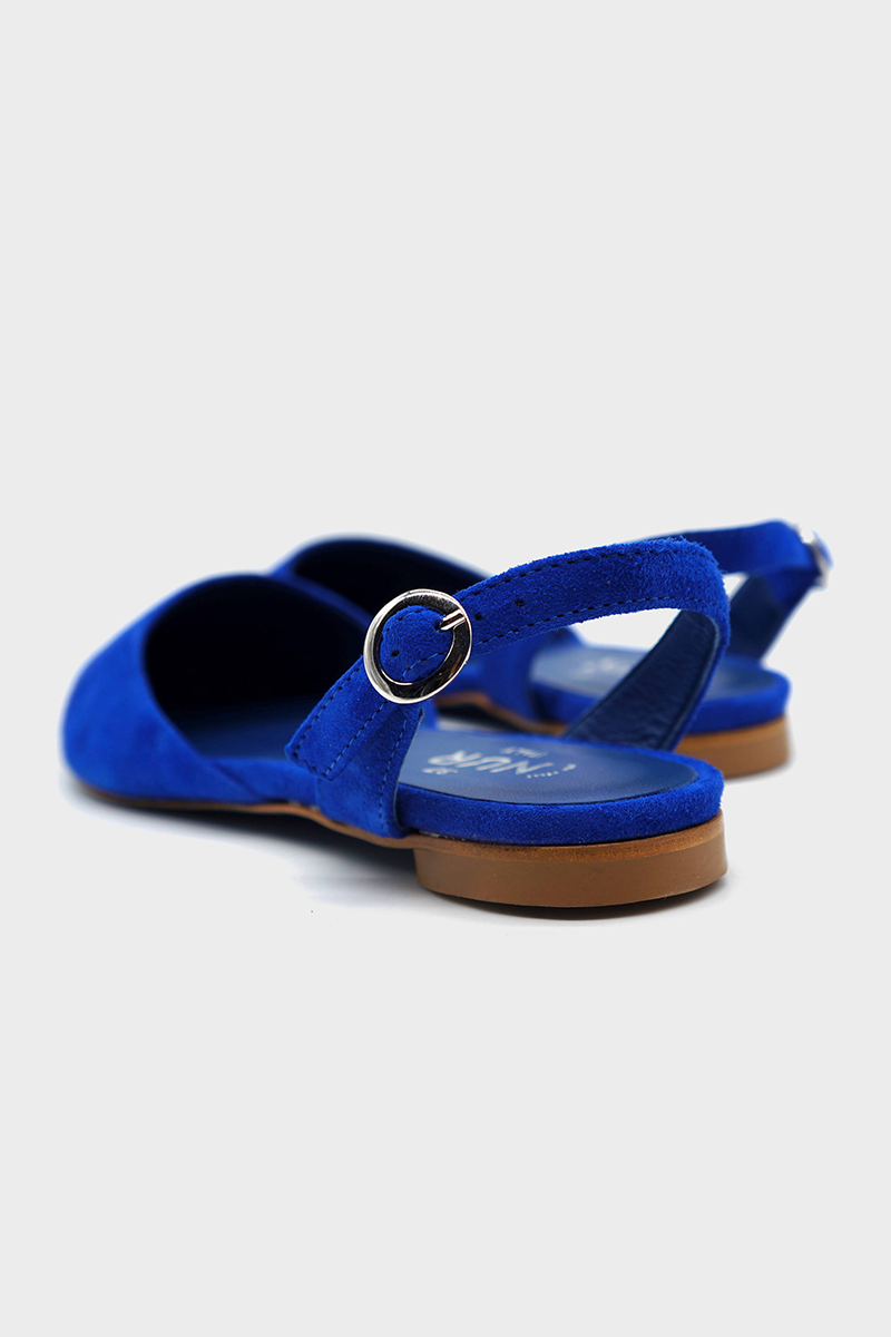 NUR ITALY Sofia Suede Slingback Flat, color, ROYAL BLUE