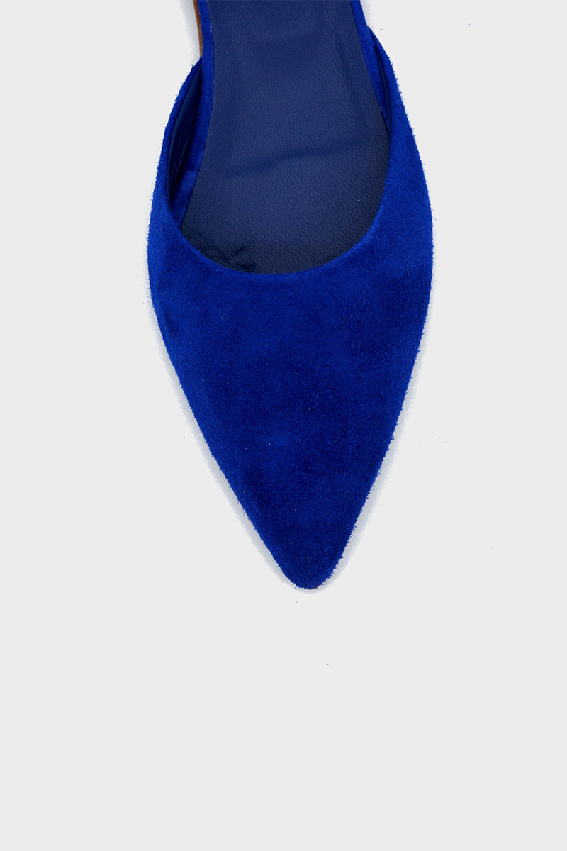NUR ITALY Sofia Suede Slingback Flat, color, ROYAL BLUE