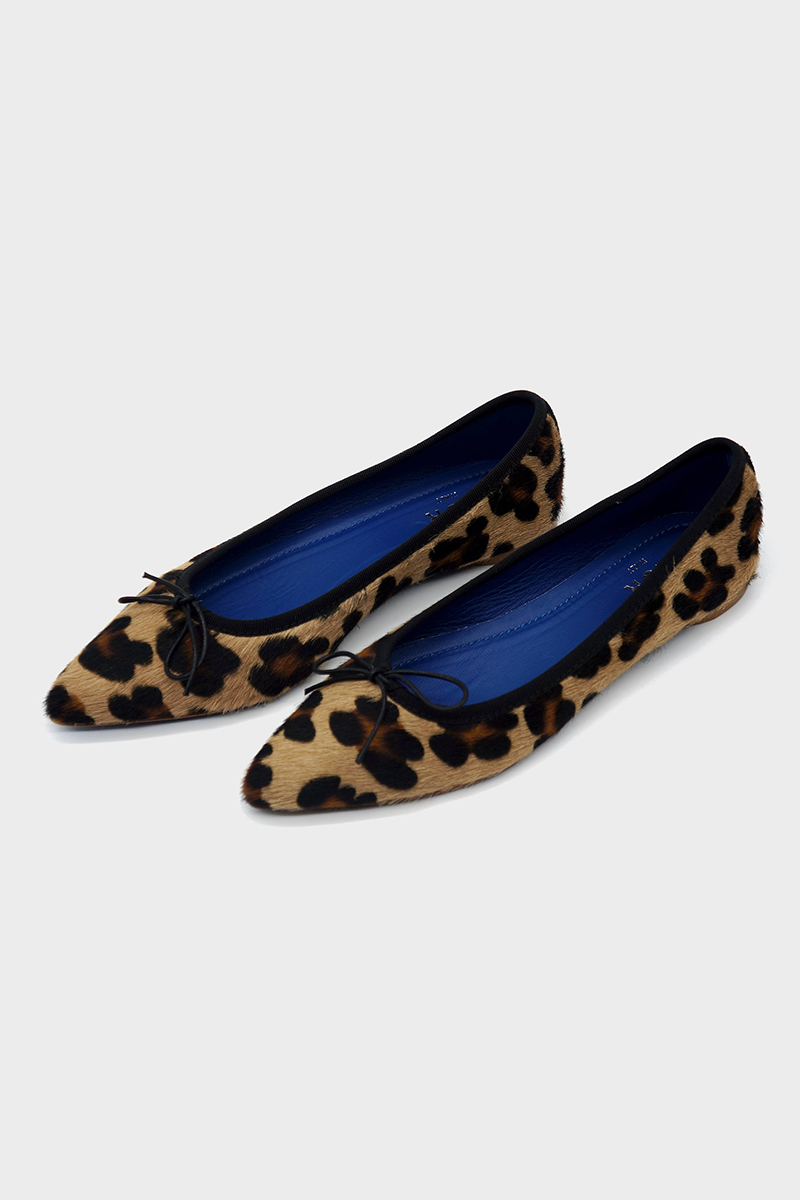 NUR ITALY Isabella leopard print pointed-toe flat, color, Animal Print