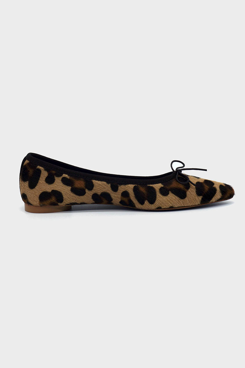 NUR ITALY Isabella leopard print pointed-toe flat, color, Animal Print