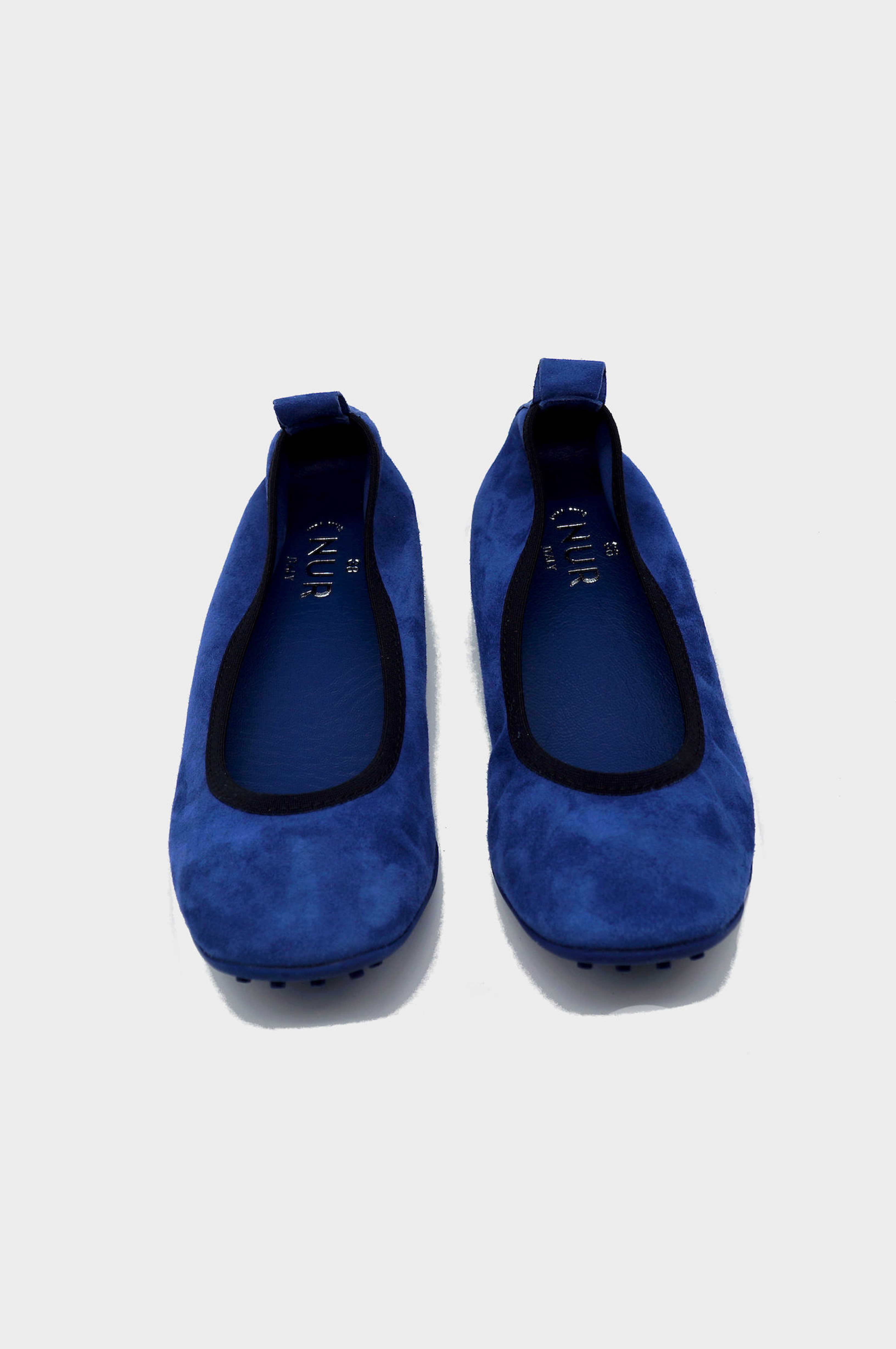 NUR ITALY Valentina Suede Foldable Flats, color, NAVY BLUE #color_perugia navy
