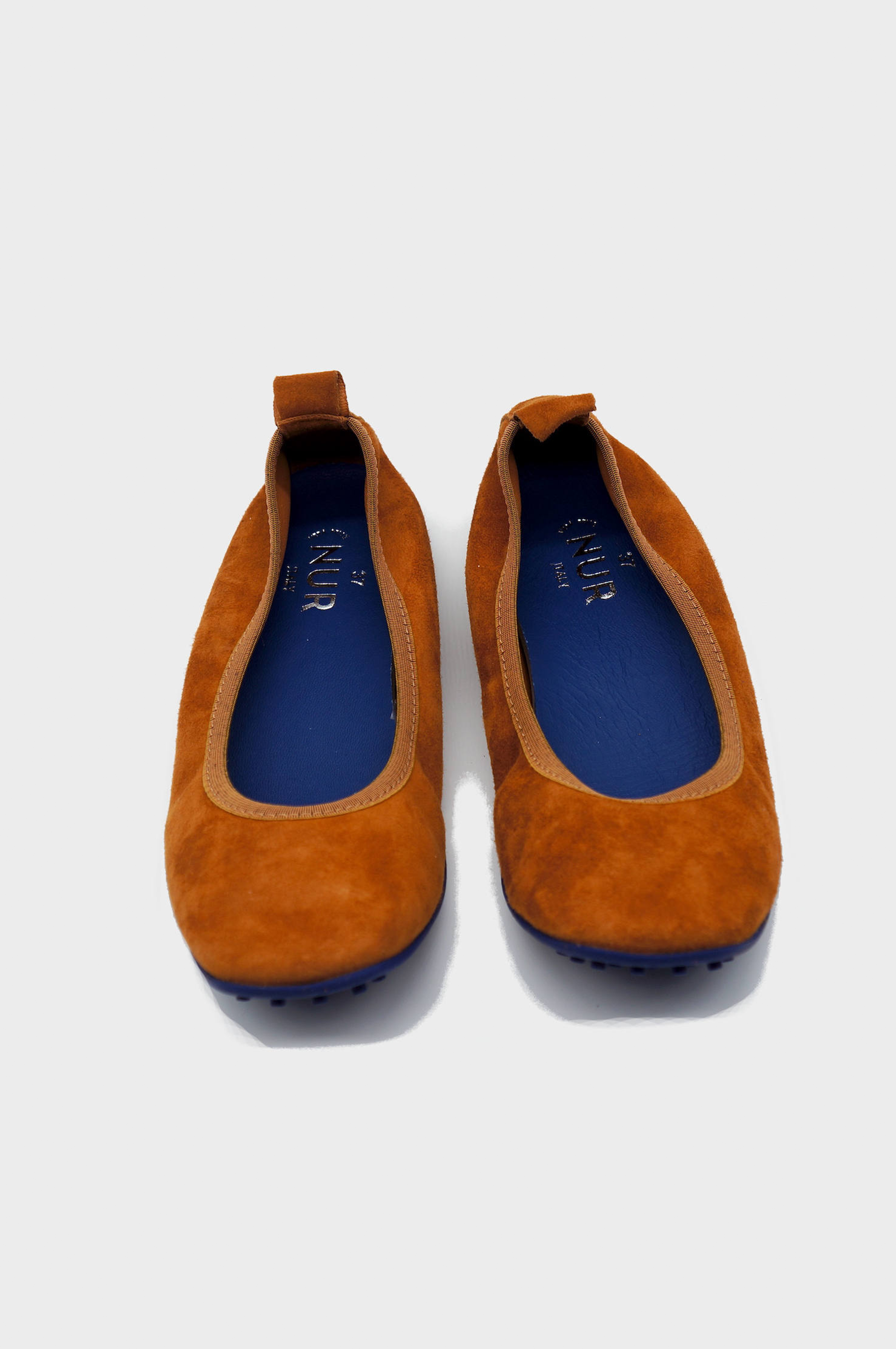 NUR ITALY Valentina Suede Foldable Flats, color, TAN #color_palermo tan