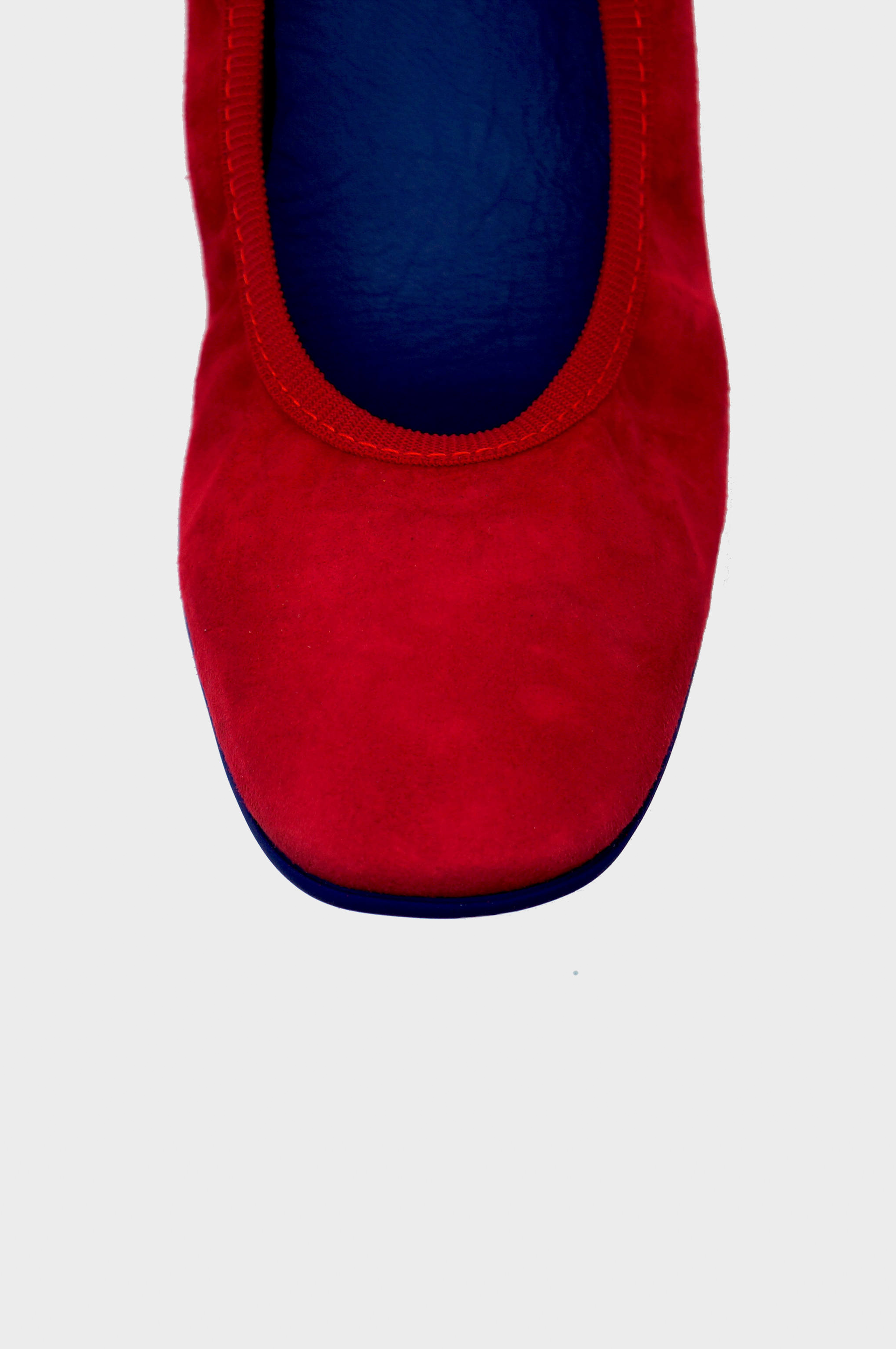 NUR ITALY Valentina Suede Foldable Flats, color, RED #color_varese fire