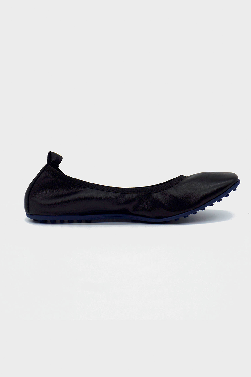 NUR ITALY Valentina Nappa Leather Foldable Flat, color, BLACK #color_milano black