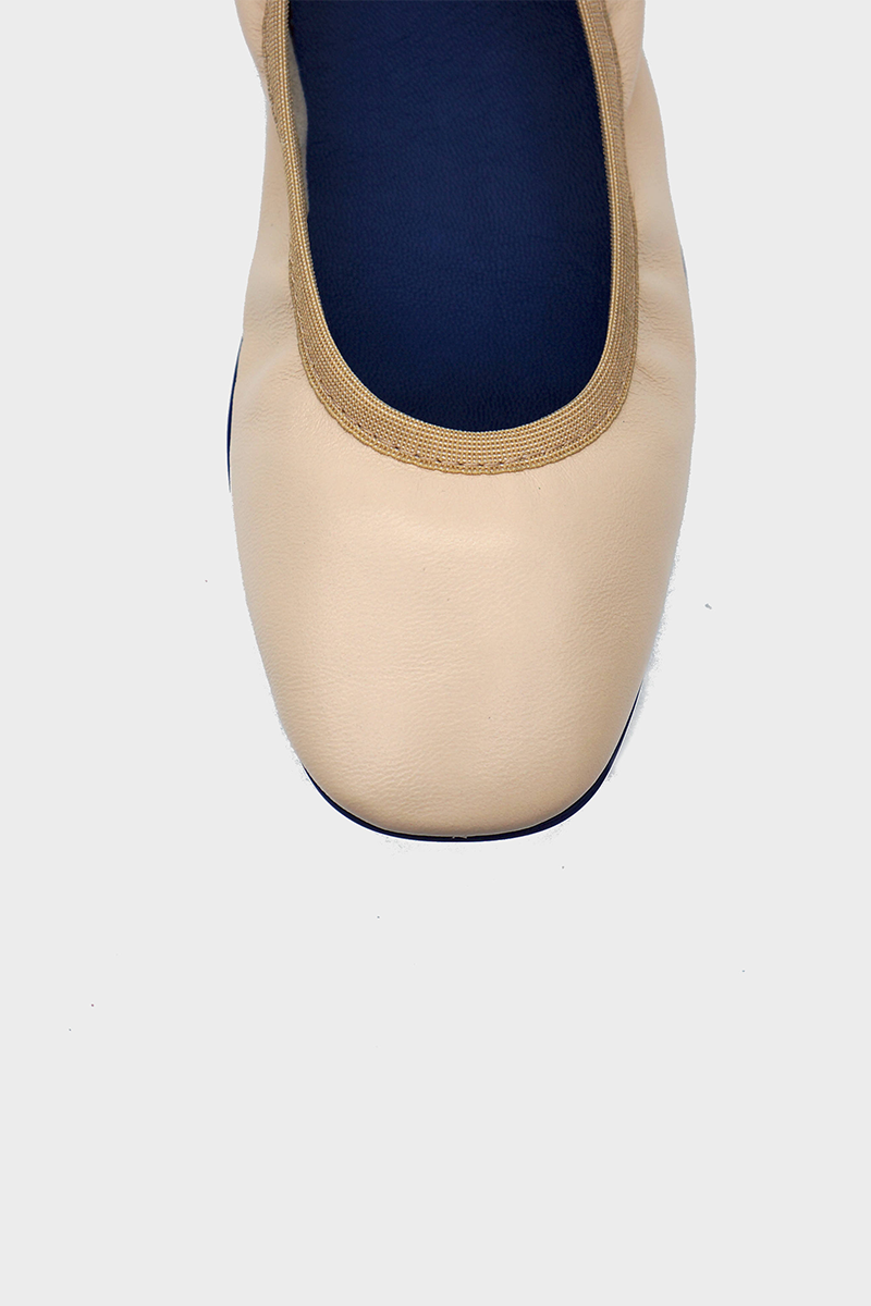 NUR ITALY Valentina Nappa Leather Foldable Flat, color, CREAM #color_pisa cream