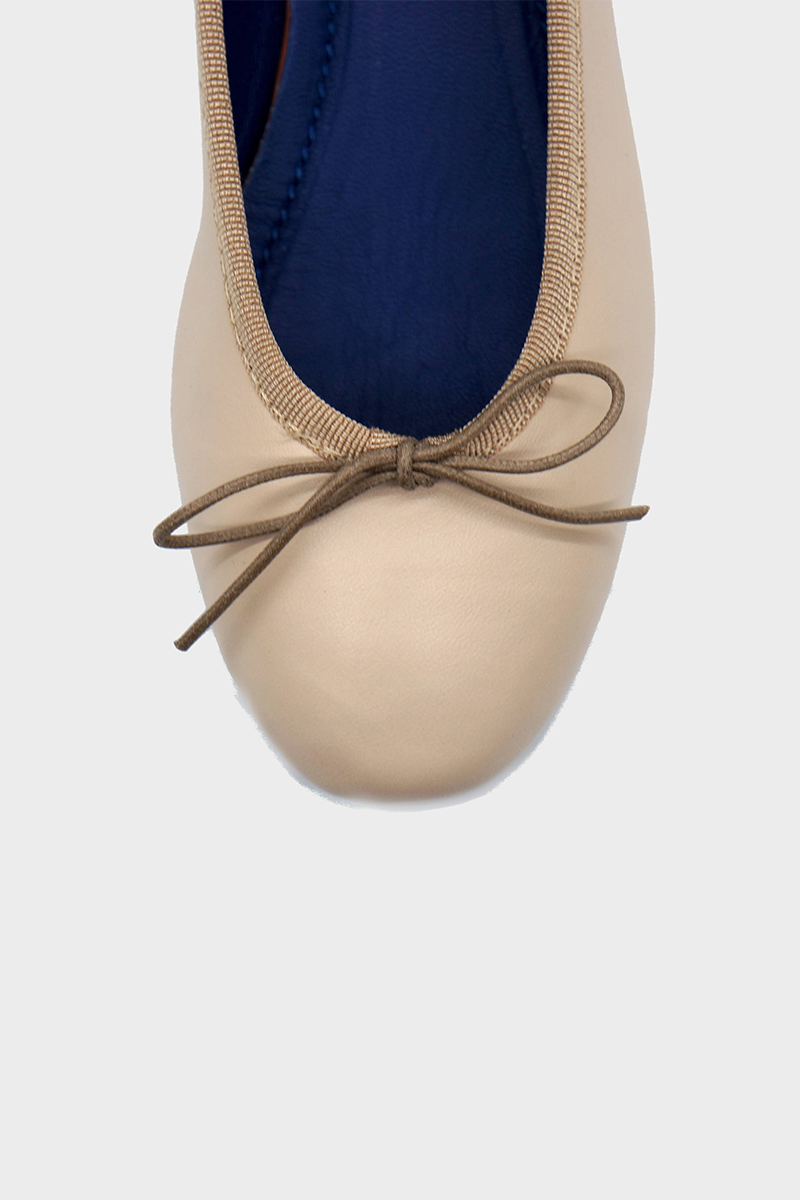 NUR ITALY, Renata Nappa Ballerina Flat, color, CREAM #color_pisa cream