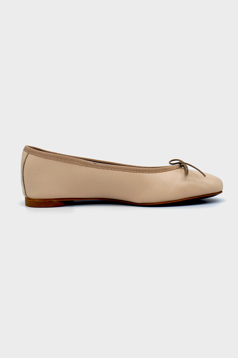 NUR ITALY, Renata Nappa Ballerina Flat, color, CREAM #color_pisa cream