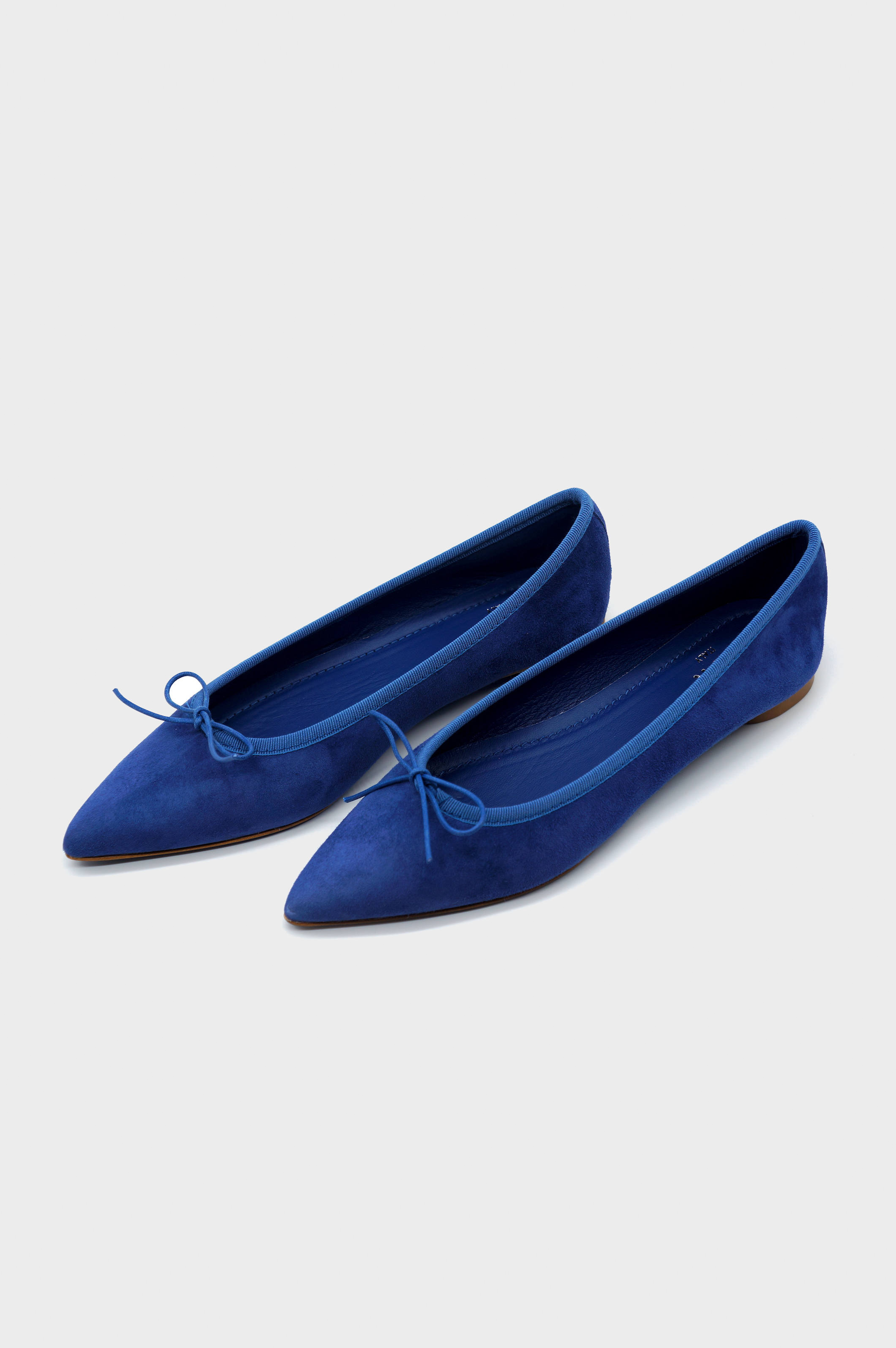 NUR ITALY Isabella Suede Pointed-Toe Flat, Color, NAVY #color_perugia navy