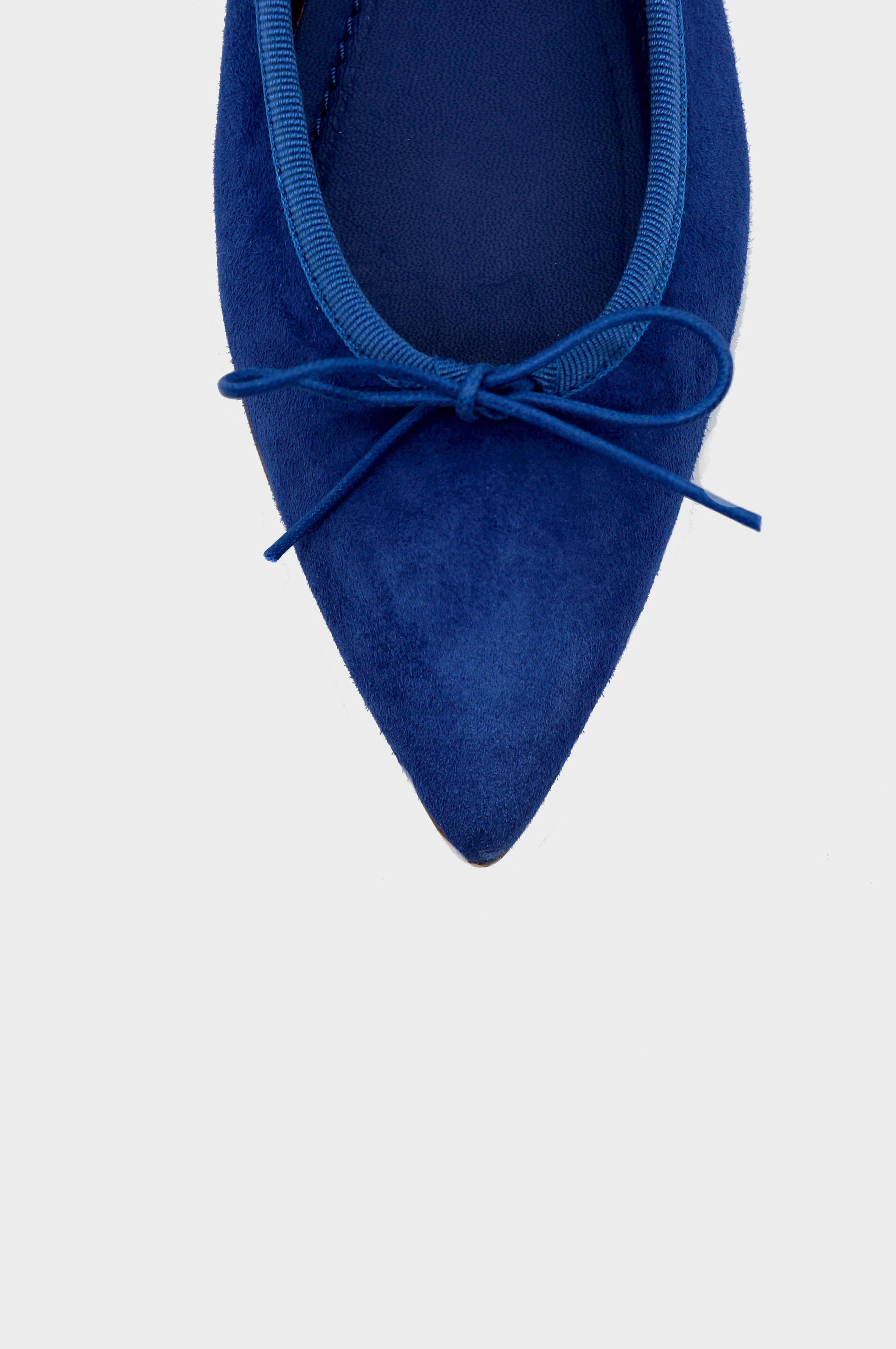 NUR ITALY Isabella Suede Pointed-Toe Flat, Color, NAVY #color_perugia navy