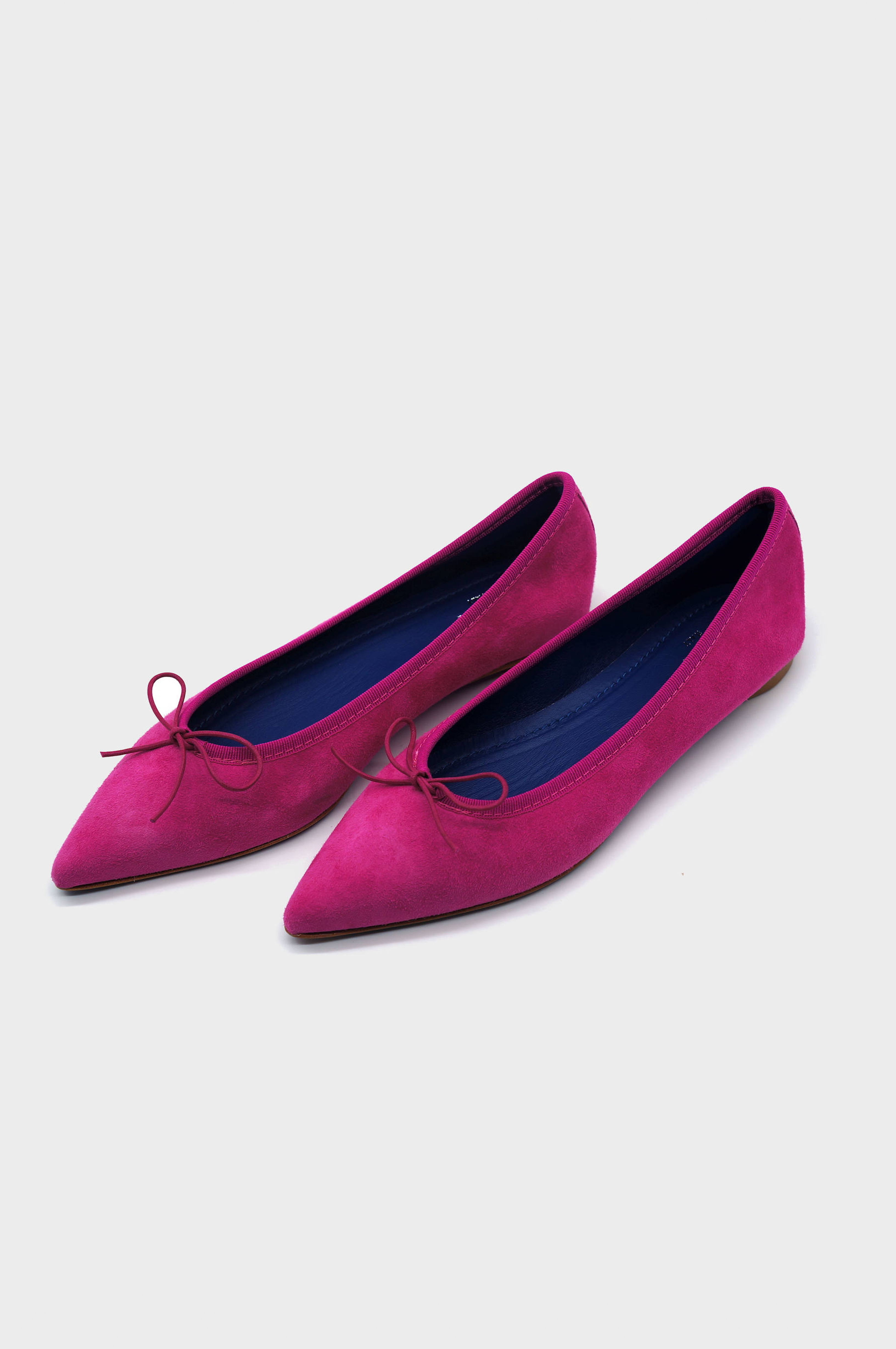 NUR ITALY Isabella Suede Pointed-Toe Flat, Color, FUCHSIA #color_bari fuchsia