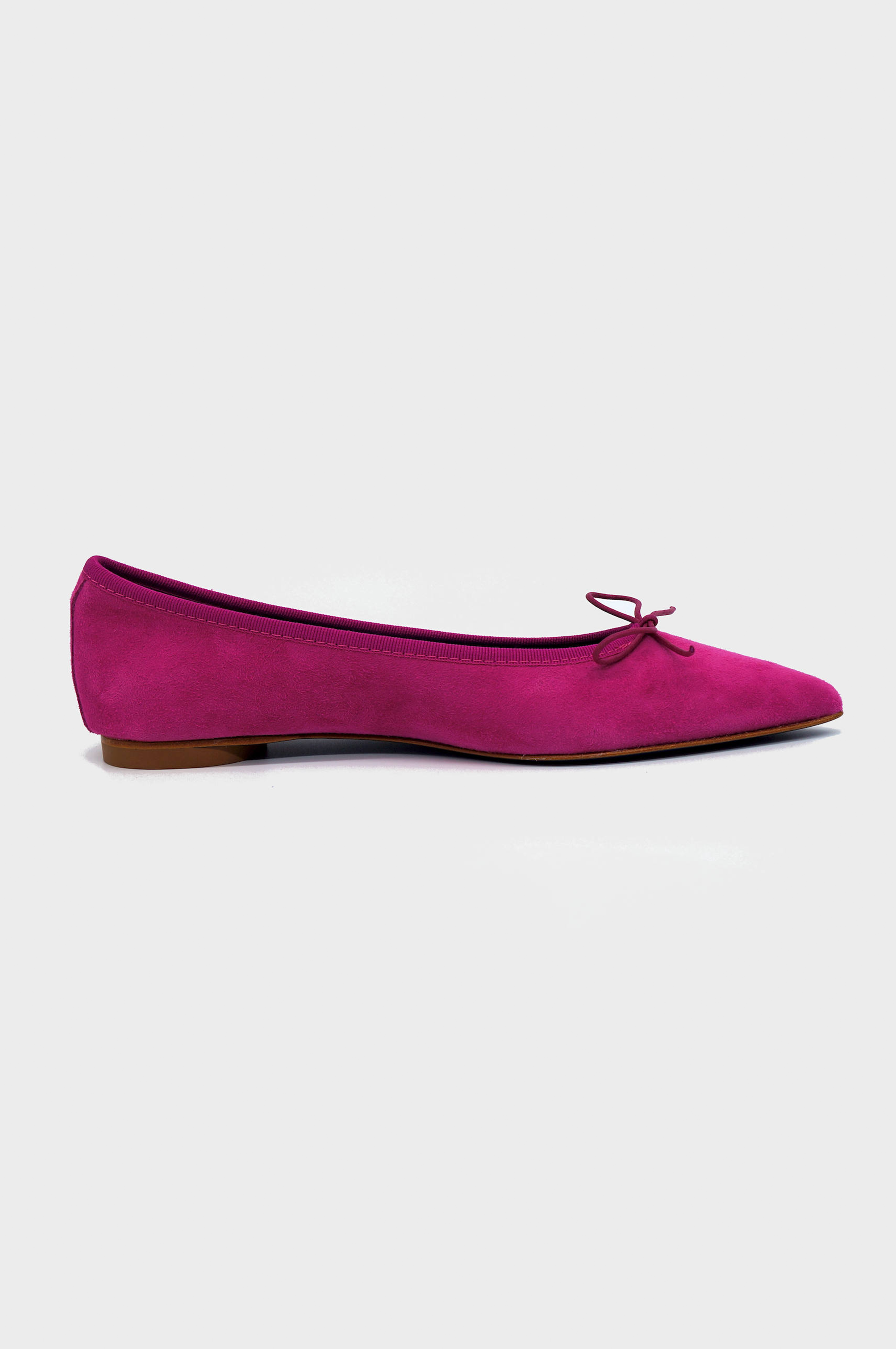 NUR ITALY Isabella Suede Pointed-Toe Flat, Color, FUCHSIA #color_bari fuchsia