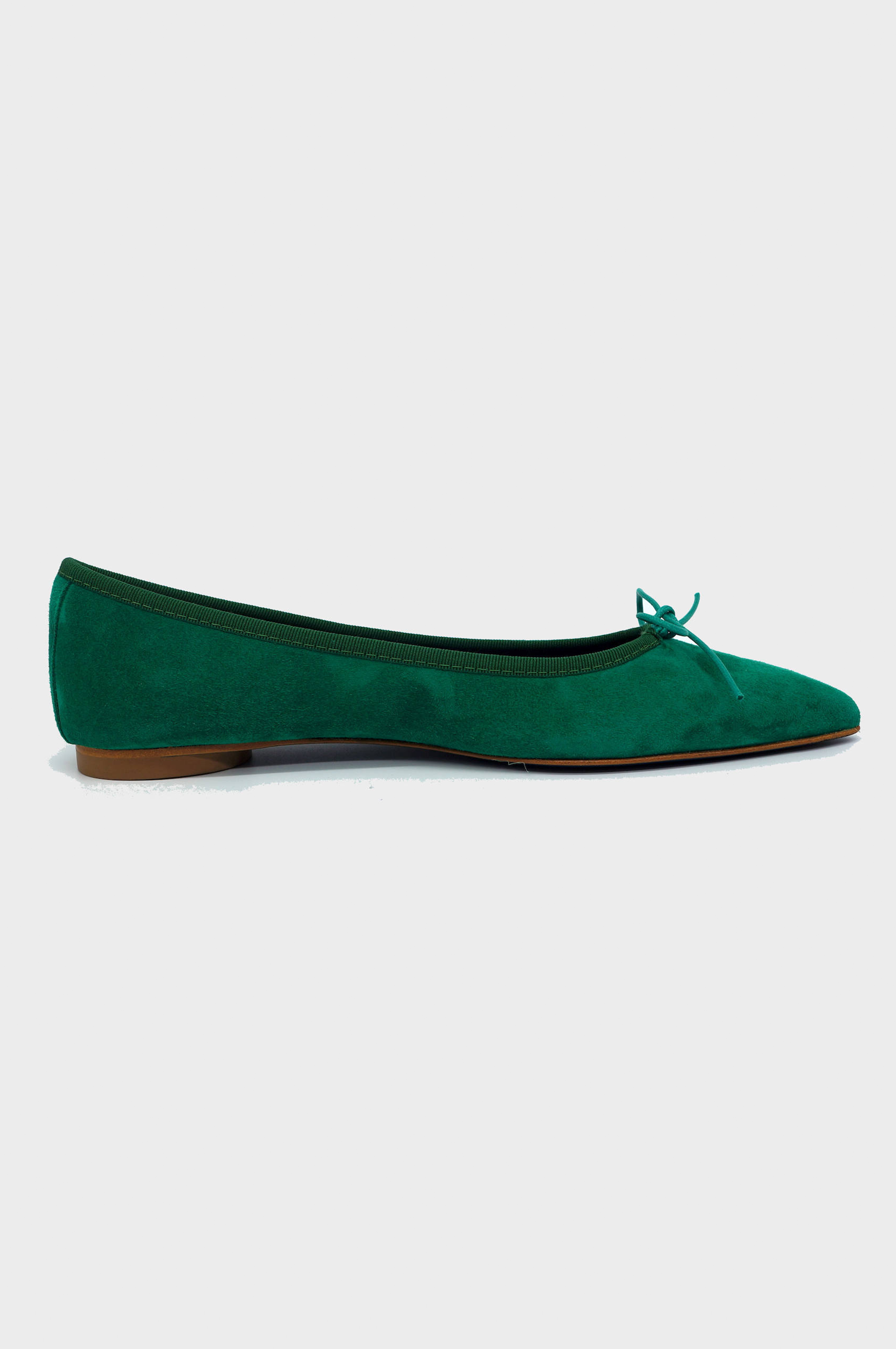 NUR ITALY Isabella Suede Pointed-Toe Flat, Color, EMERALD GREEN #color_torino emerald