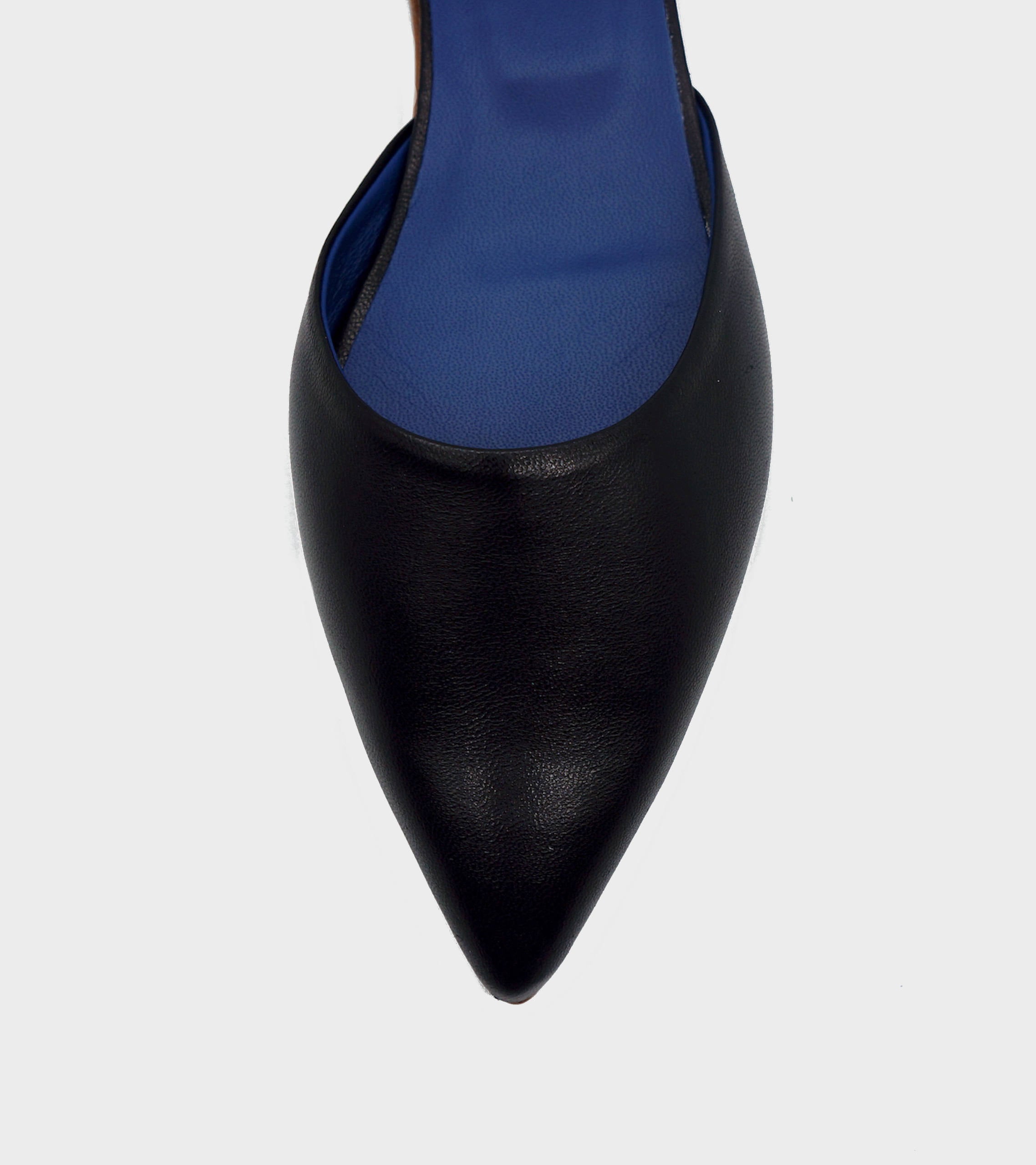 NUR ITALY Sofia Nappa leather slingback flat, color, BLACK