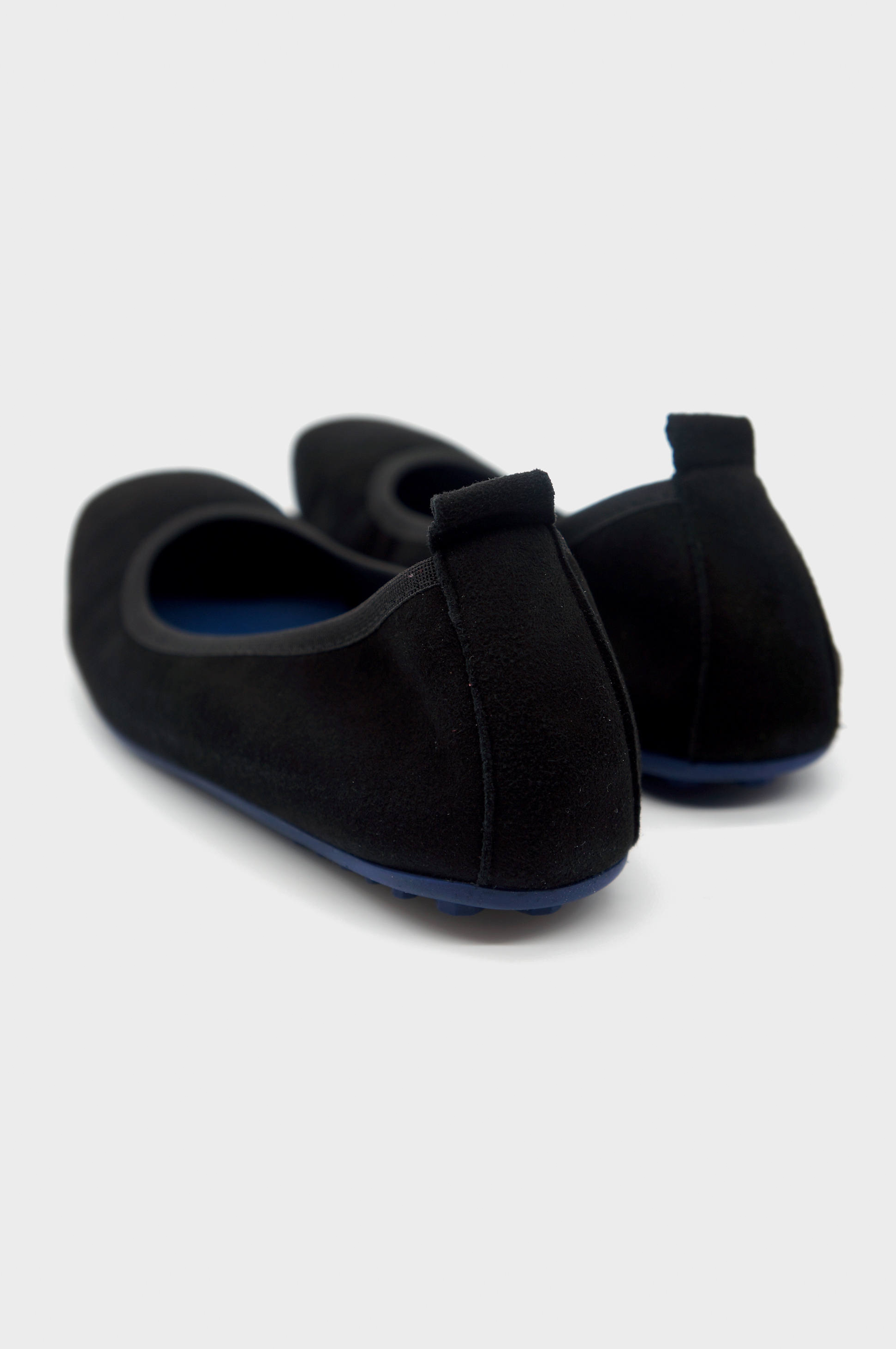 NUR ITALY Valentina Suede Foldable Flats, color, BLACK #color_milano black