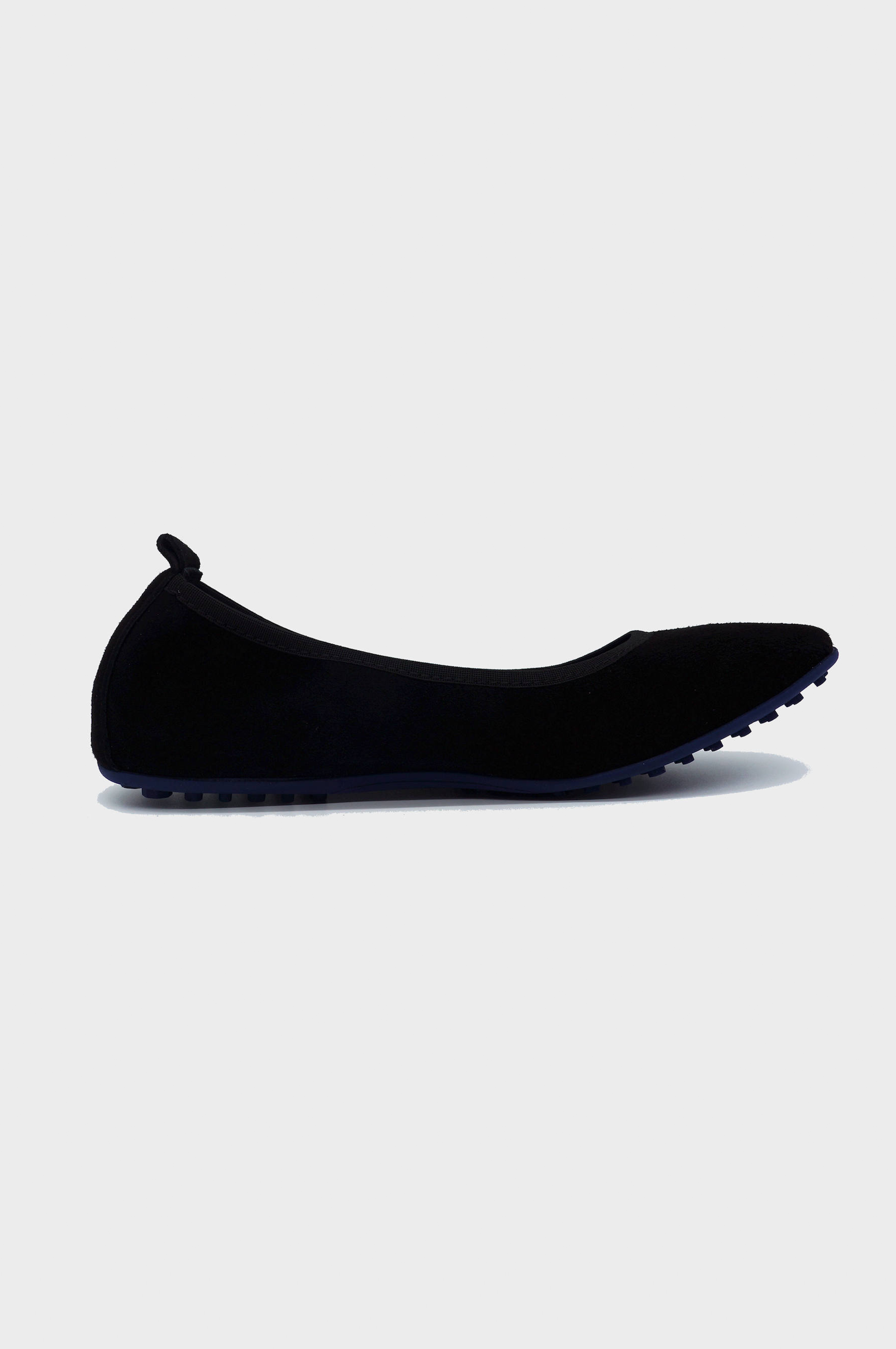 NUR ITALY Valentina Suede Foldable Flats, color, BLACK #color_milano black