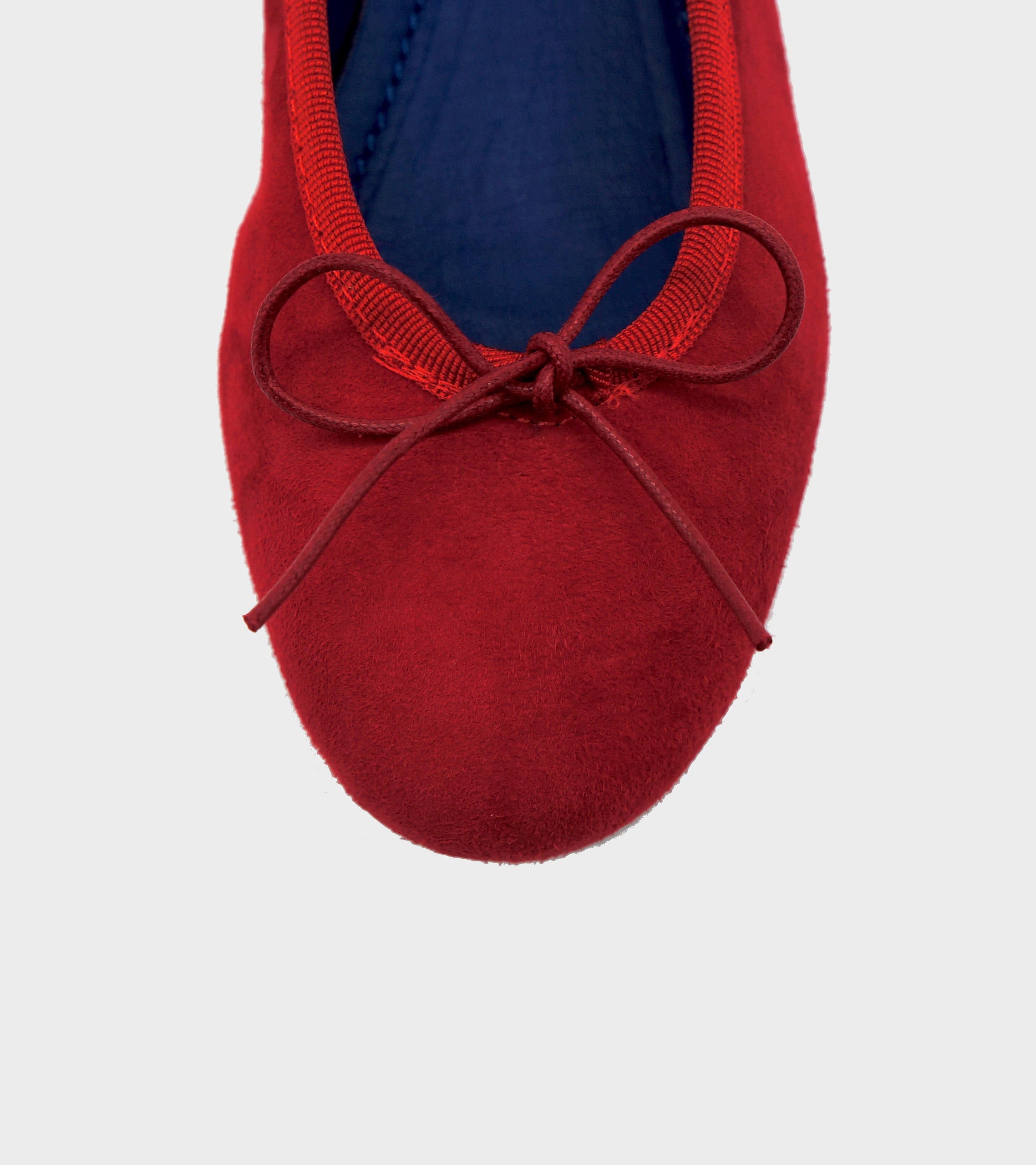 NUR ITALY Renata Suede Ballerina Flat, color, RED #color_varese fire