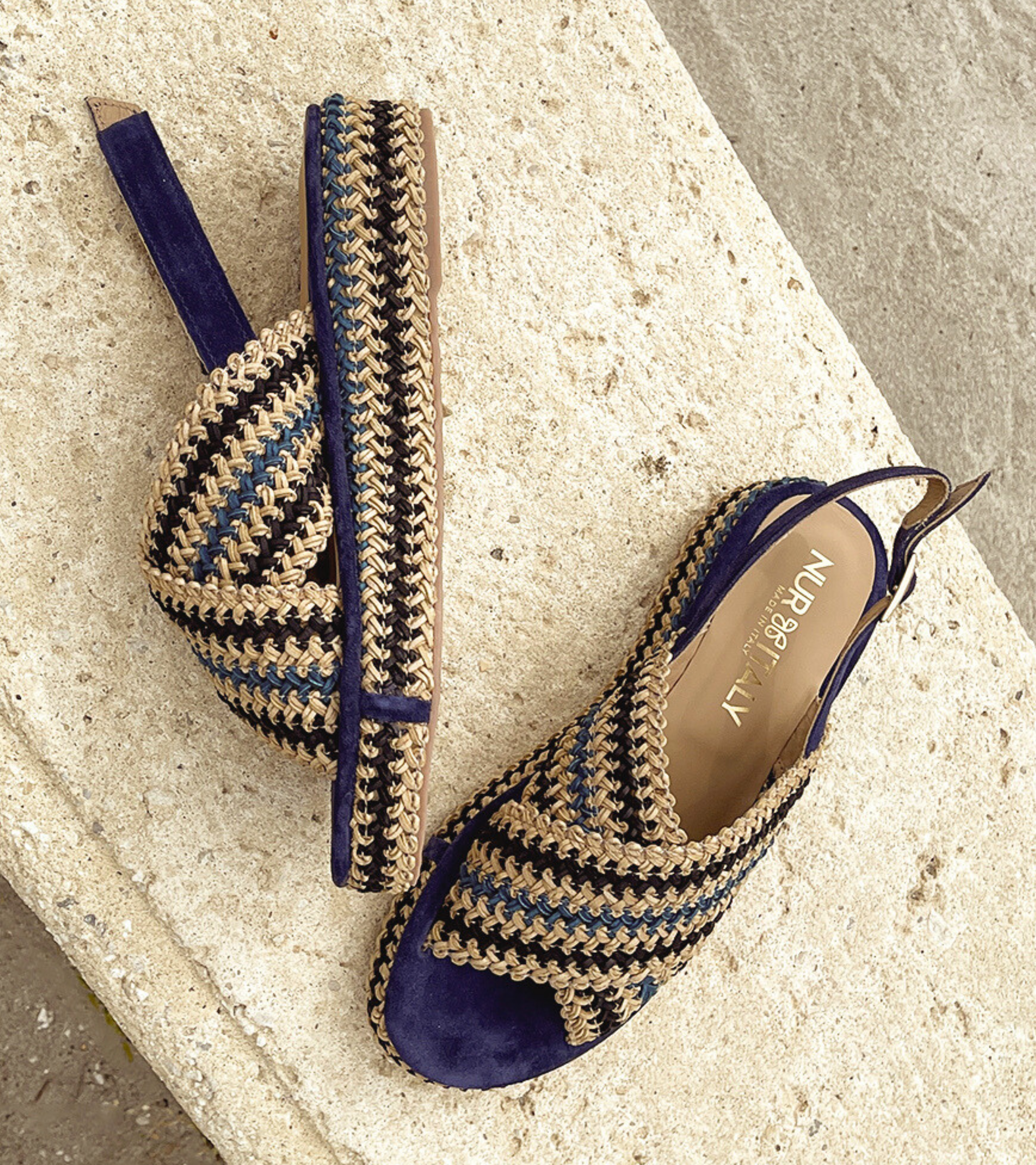 The Alessandra - Raffia Flatform Sandals