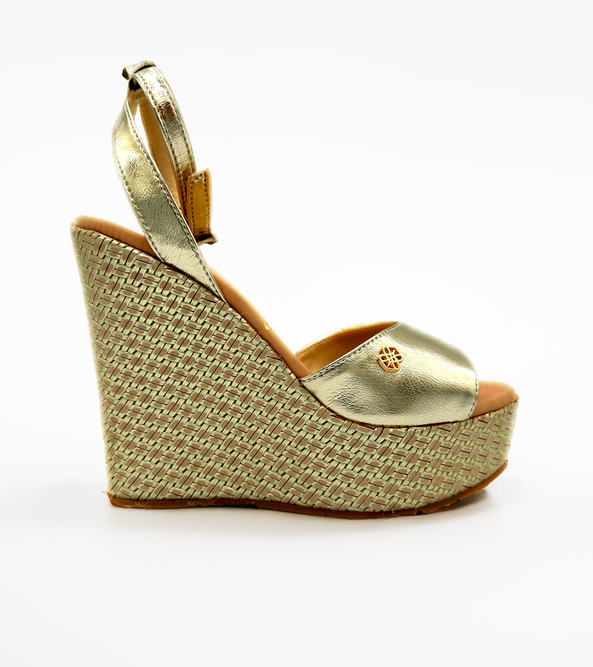 The Antonia - Metallic Leather High Heel Wedges