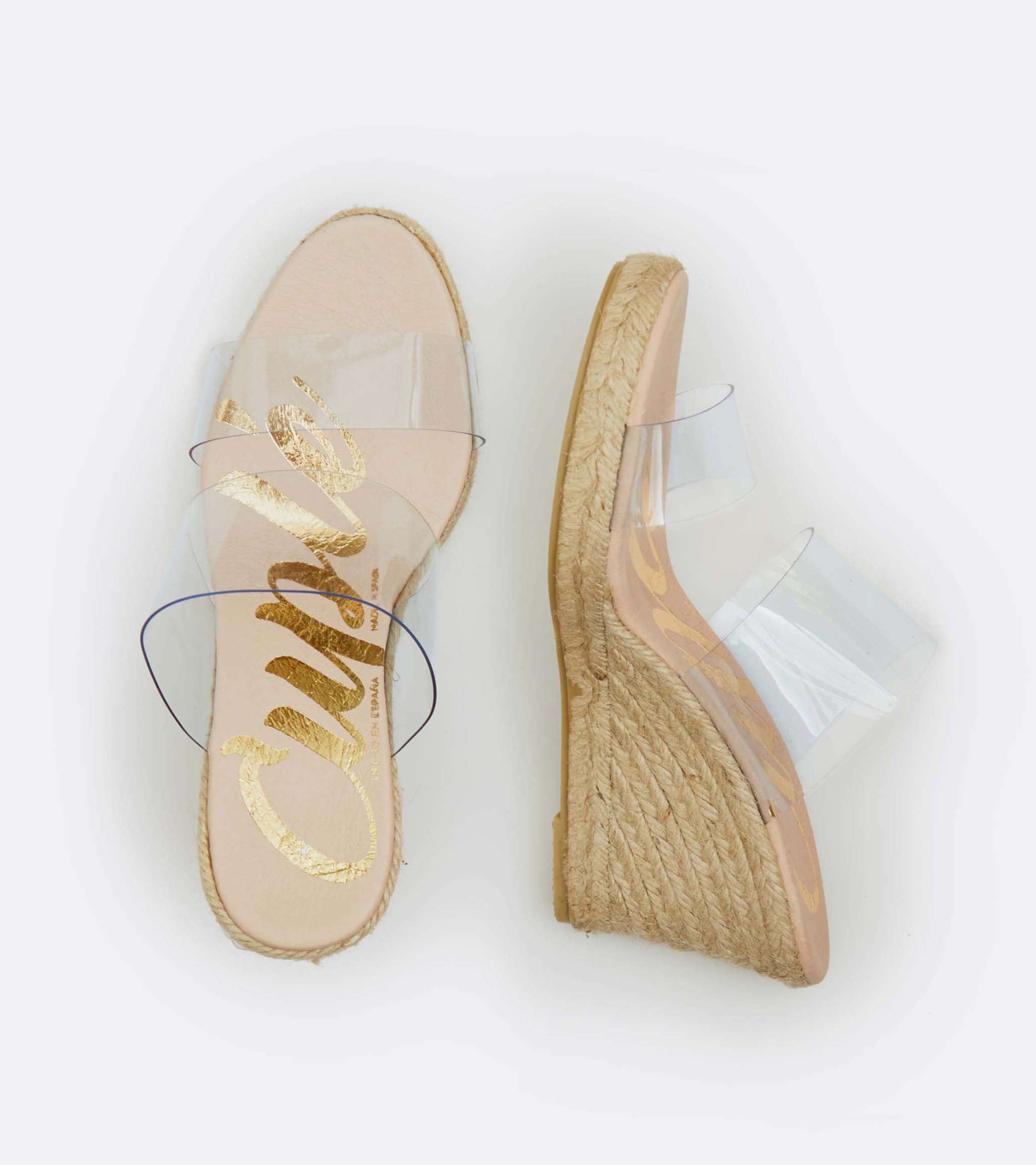 The Carmen - Clear Strap Wedge Sandals