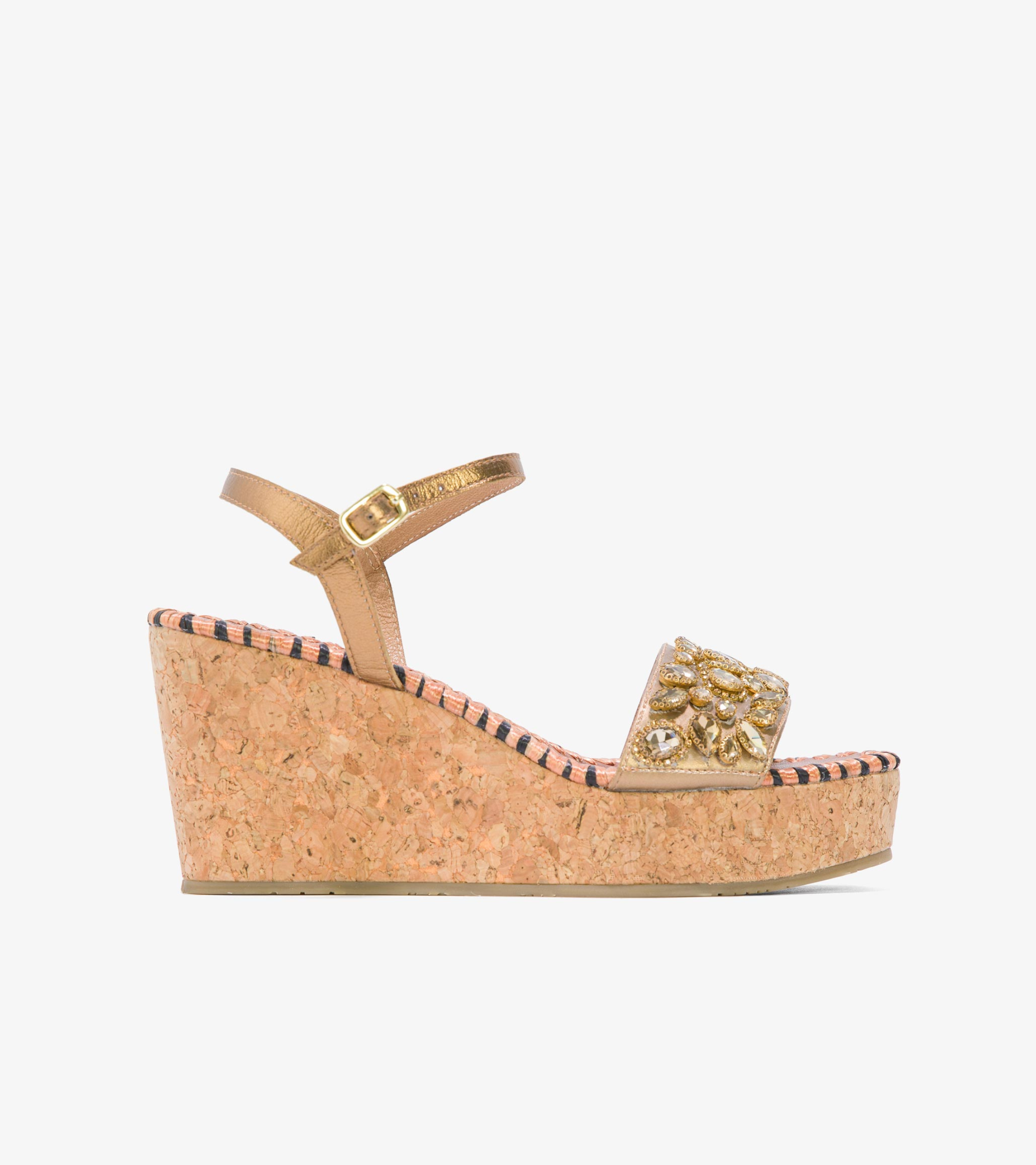 The Leonor - Leather Wedge Sandals