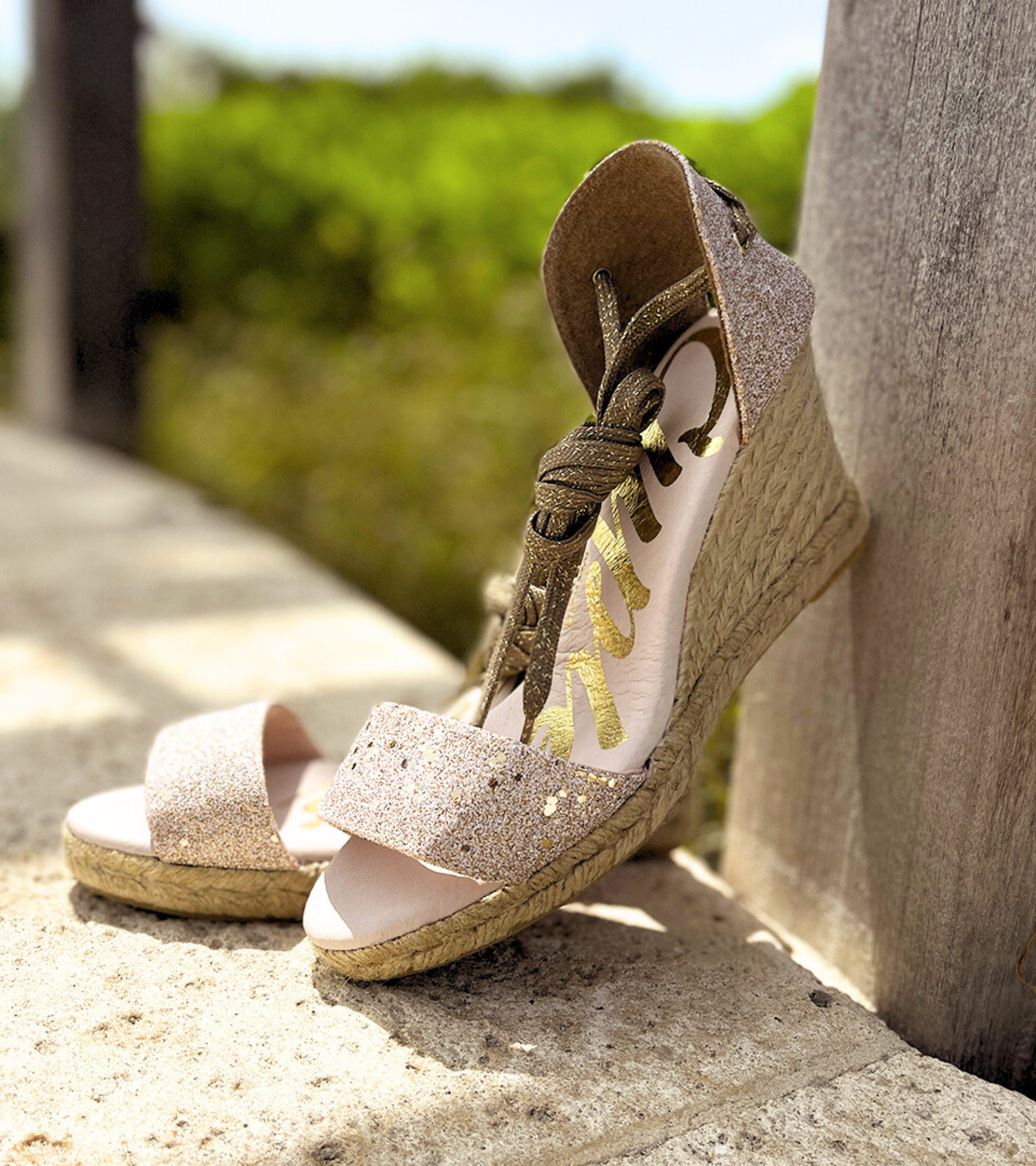 The Manuela - Glitter Wedge Sandals