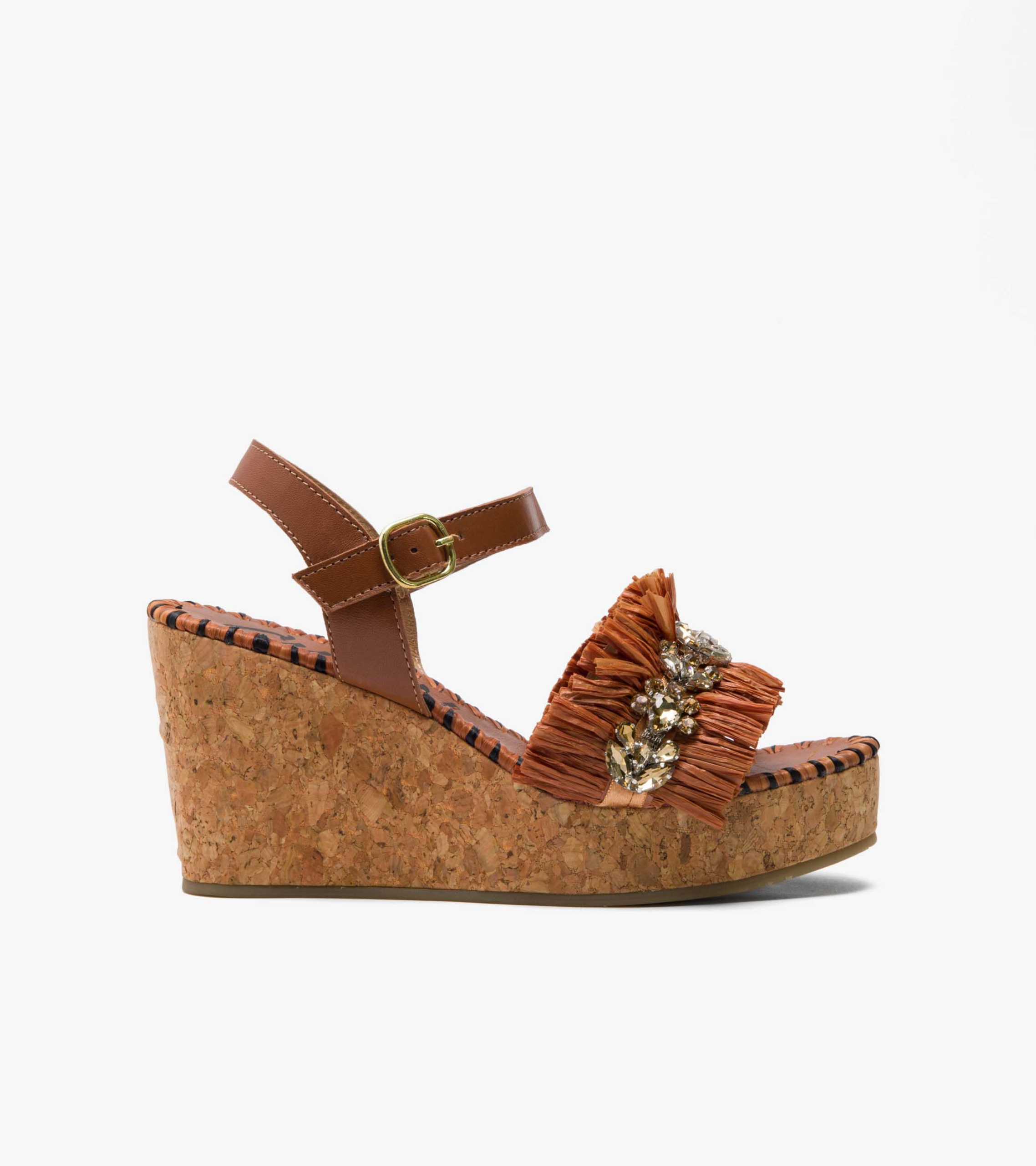The Natalia - Raffia Wedge Sandals