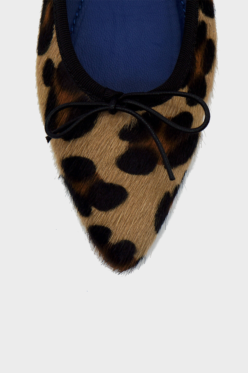 NUR ITALY Isabella leopard print pointed-toe flat, color, Animal Print