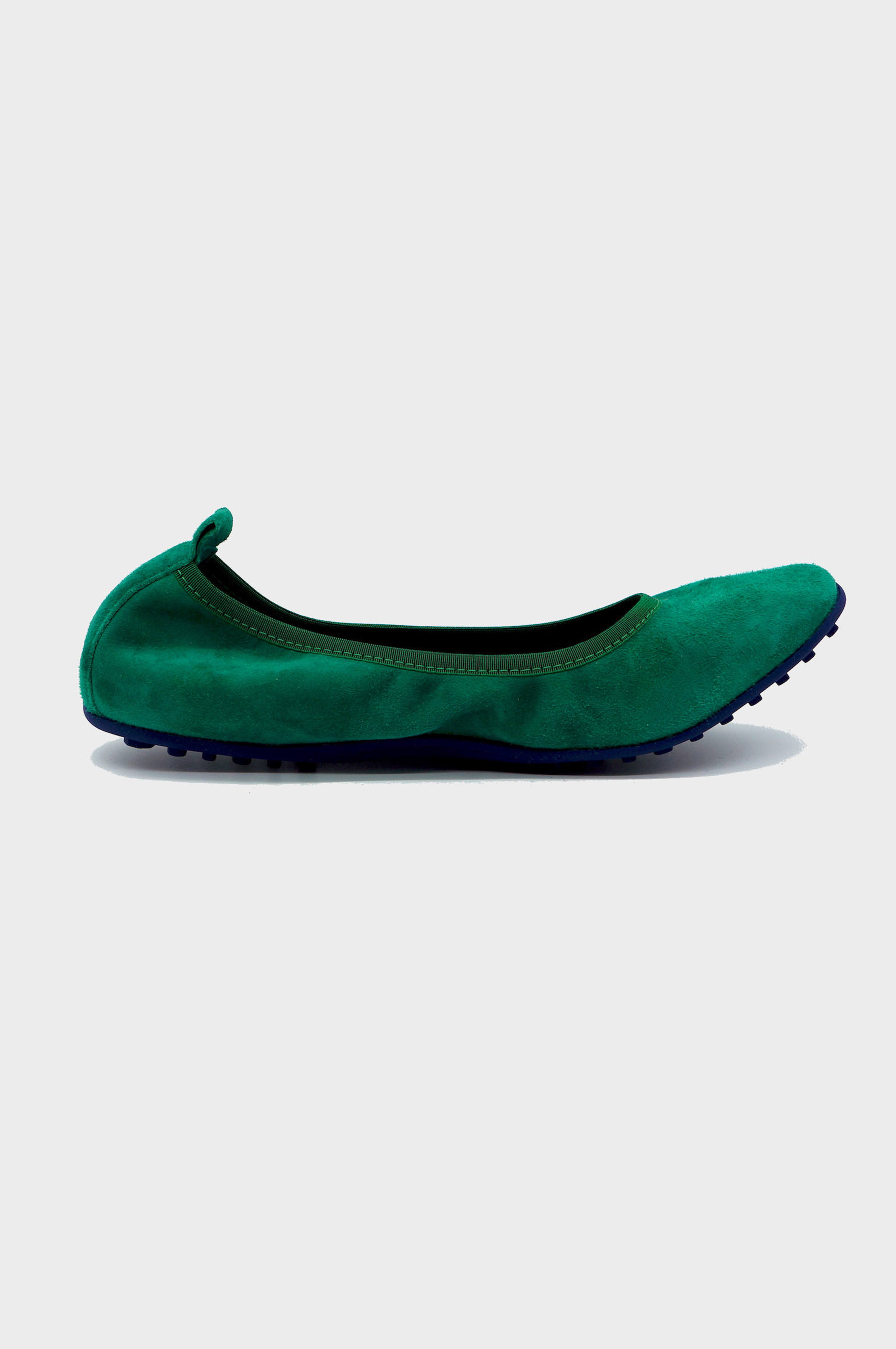 NUR ITALY Valentina Suede Foldable Flats, color, EMERALD GREEN  #color_torino emerald