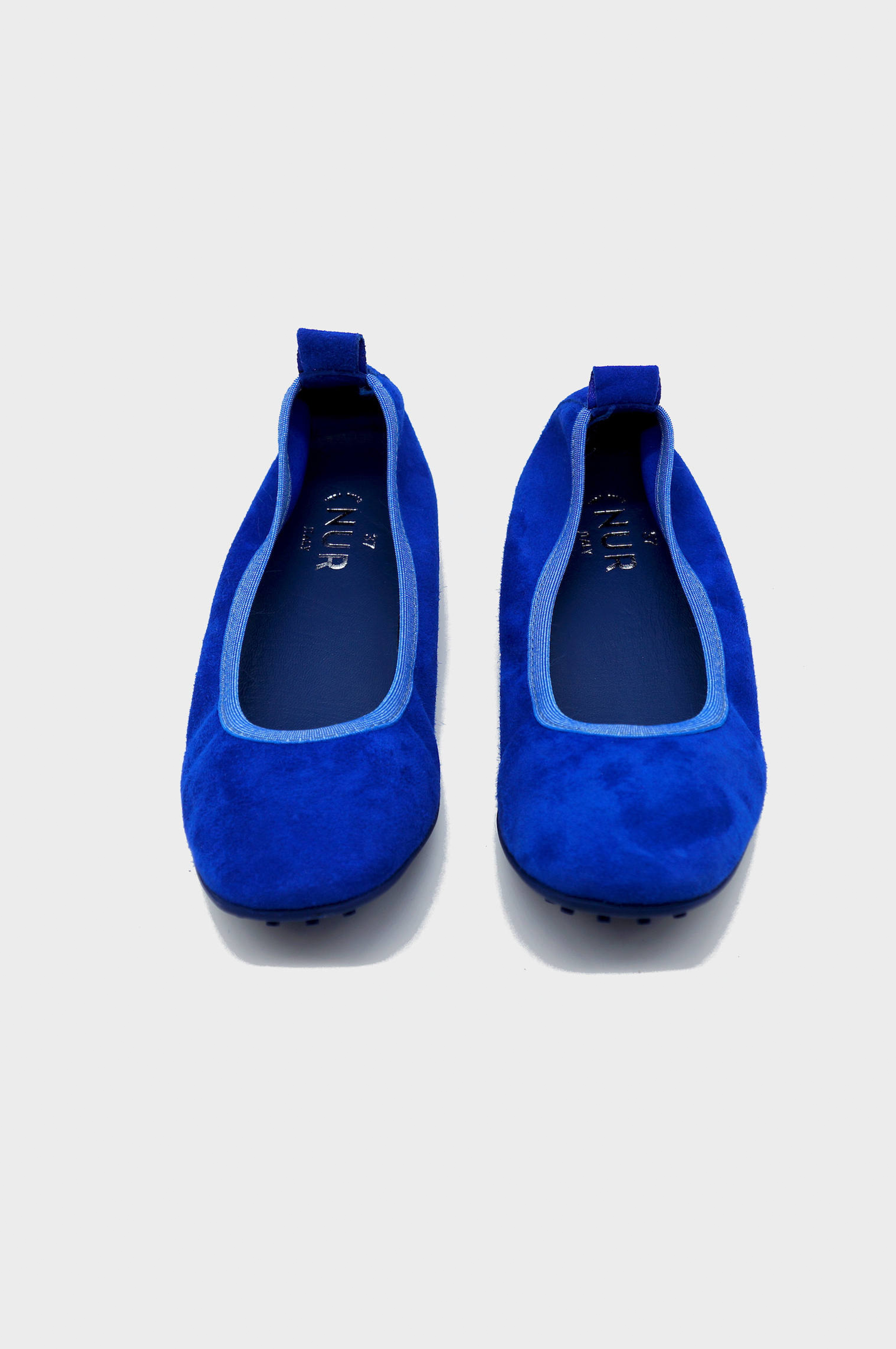 NUR ITALY Valentina Suede Foldable Flats, color, ROYAL BLUE  #color_nur blue